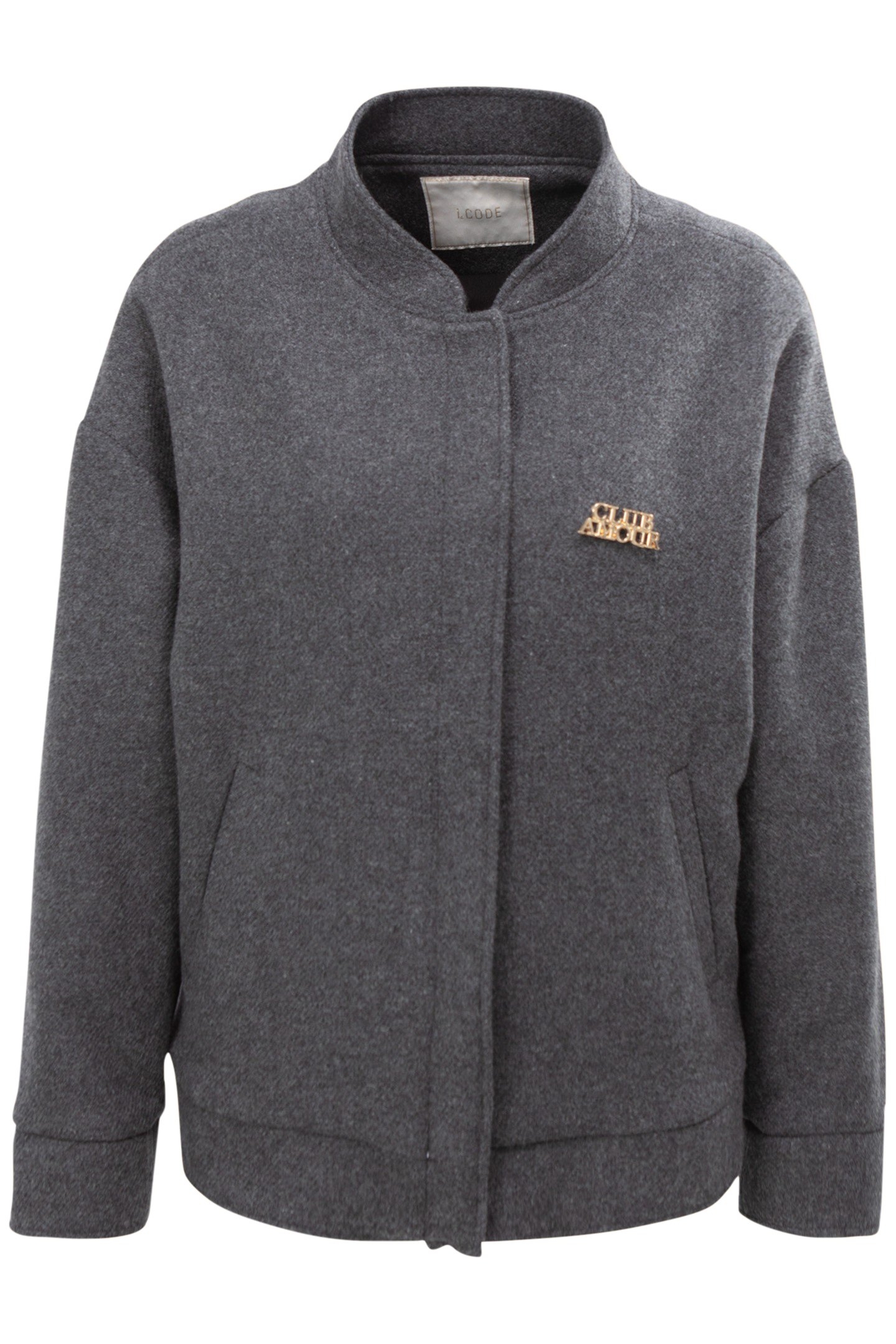 CHARCOAL VARSITY-STYLE COAT 3