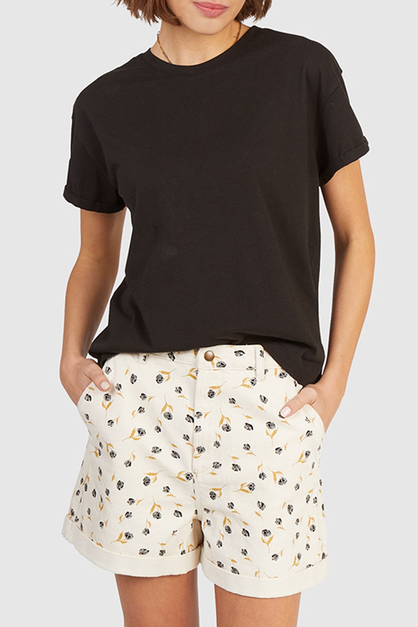 BLACK REVERSIBLE T-SHIRT WITH LACE BACK 1