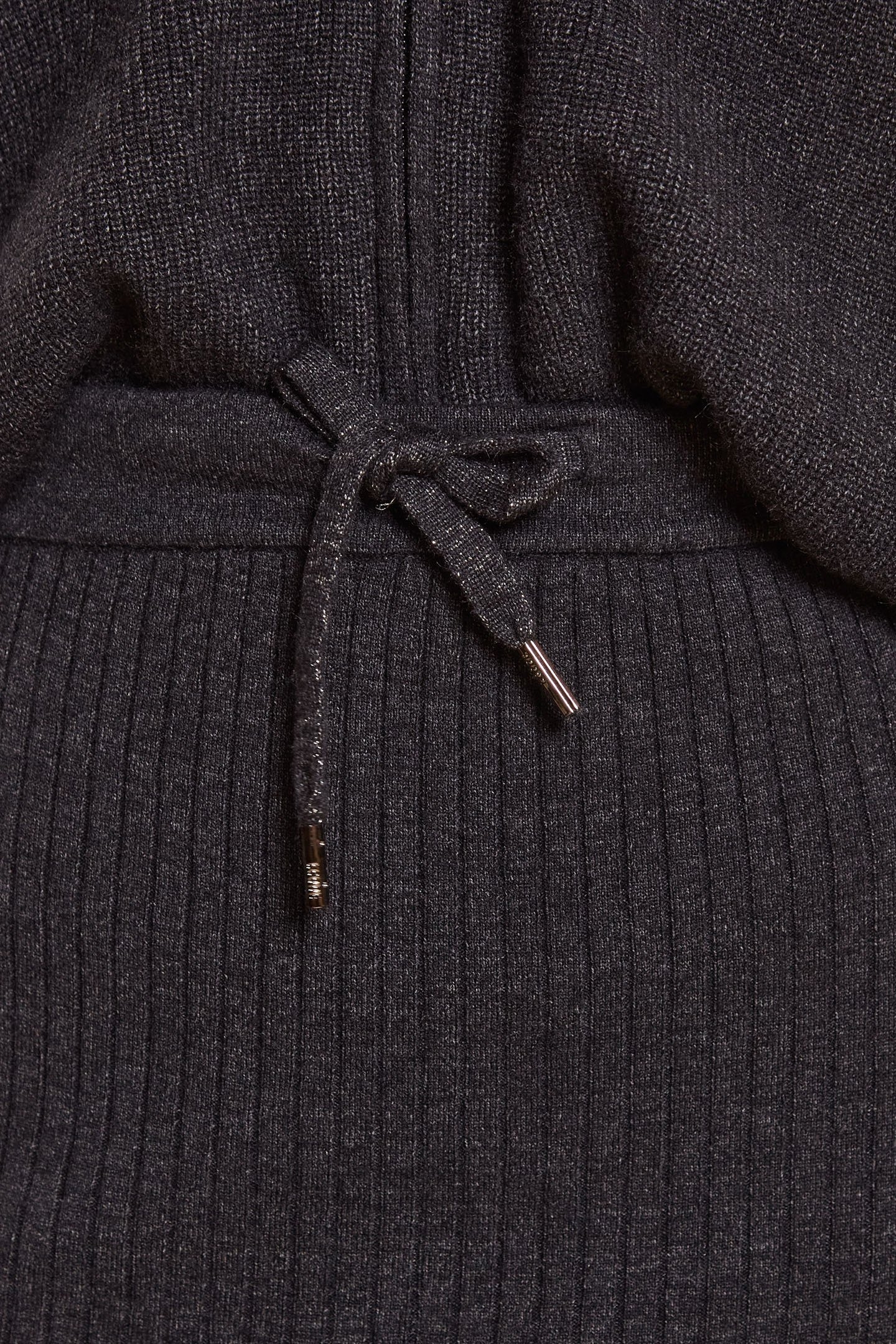 CHARCOAL RIBBED KNIT SKIRT 6