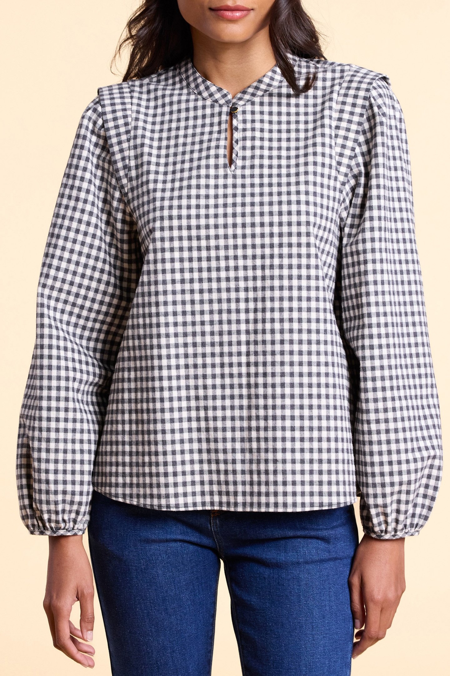 BLACK GINGHAM BLOUSE 1