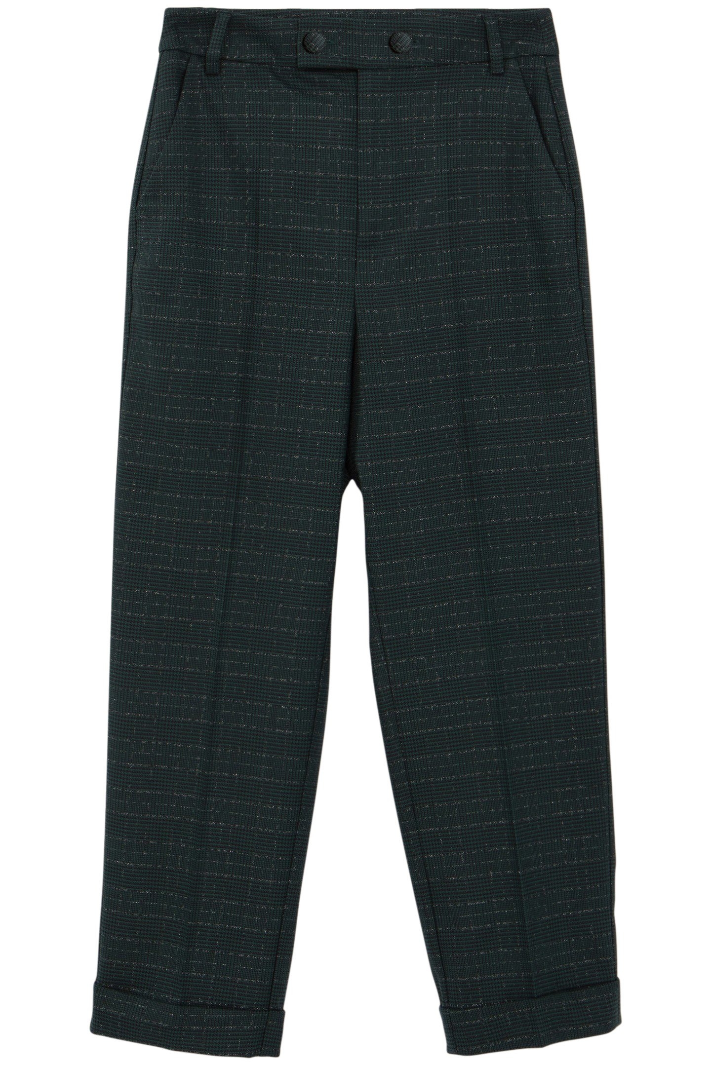 MIDNIGHT GREEN CHECKERED SUIT PANTS 3