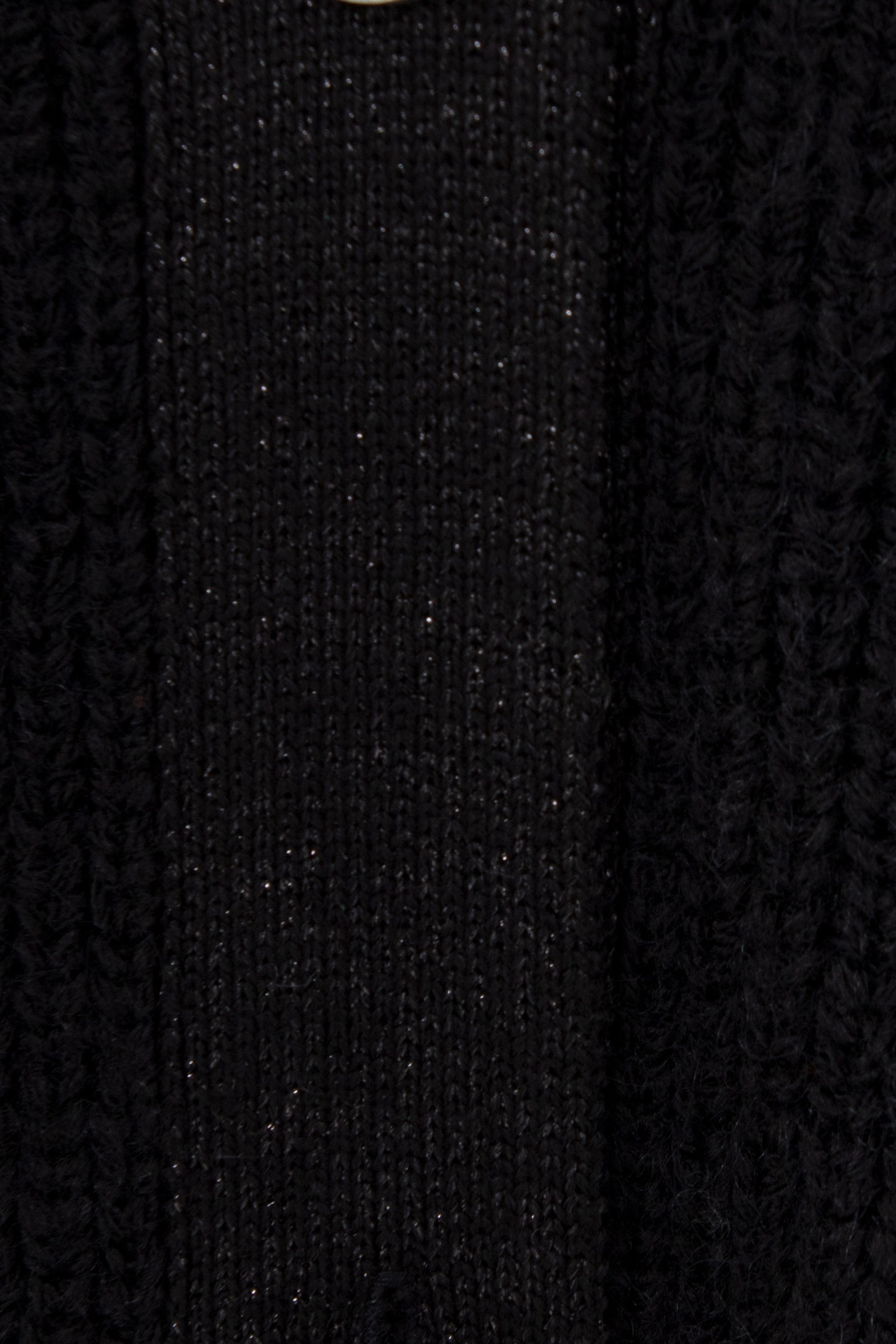 BLACK CARDIGAN KNIT FALSE CHEST POCKETS 7