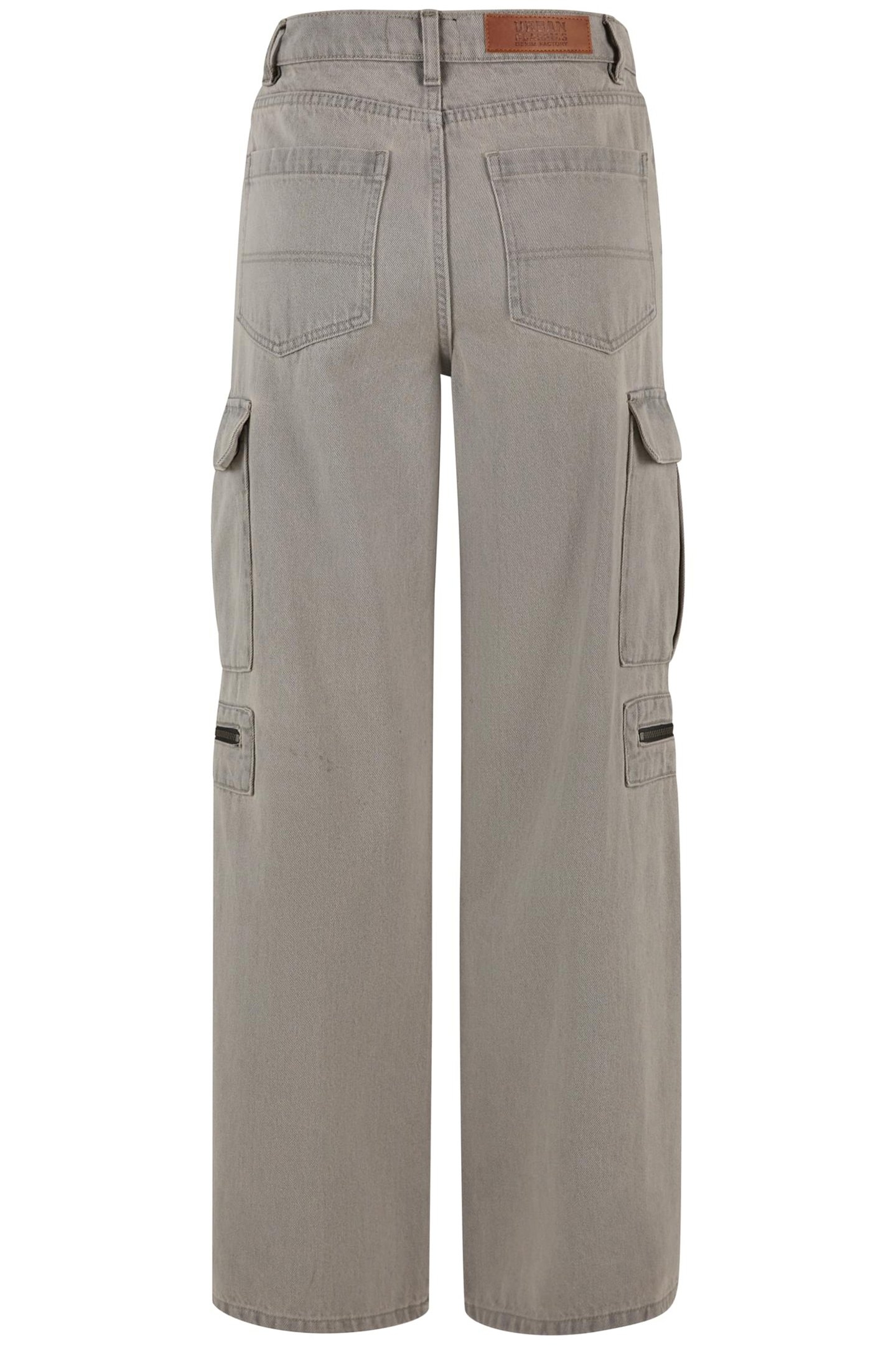 LADIES LOOSE UTILITY DENIM PANTS LIGHTER DIRTY WASHED 2