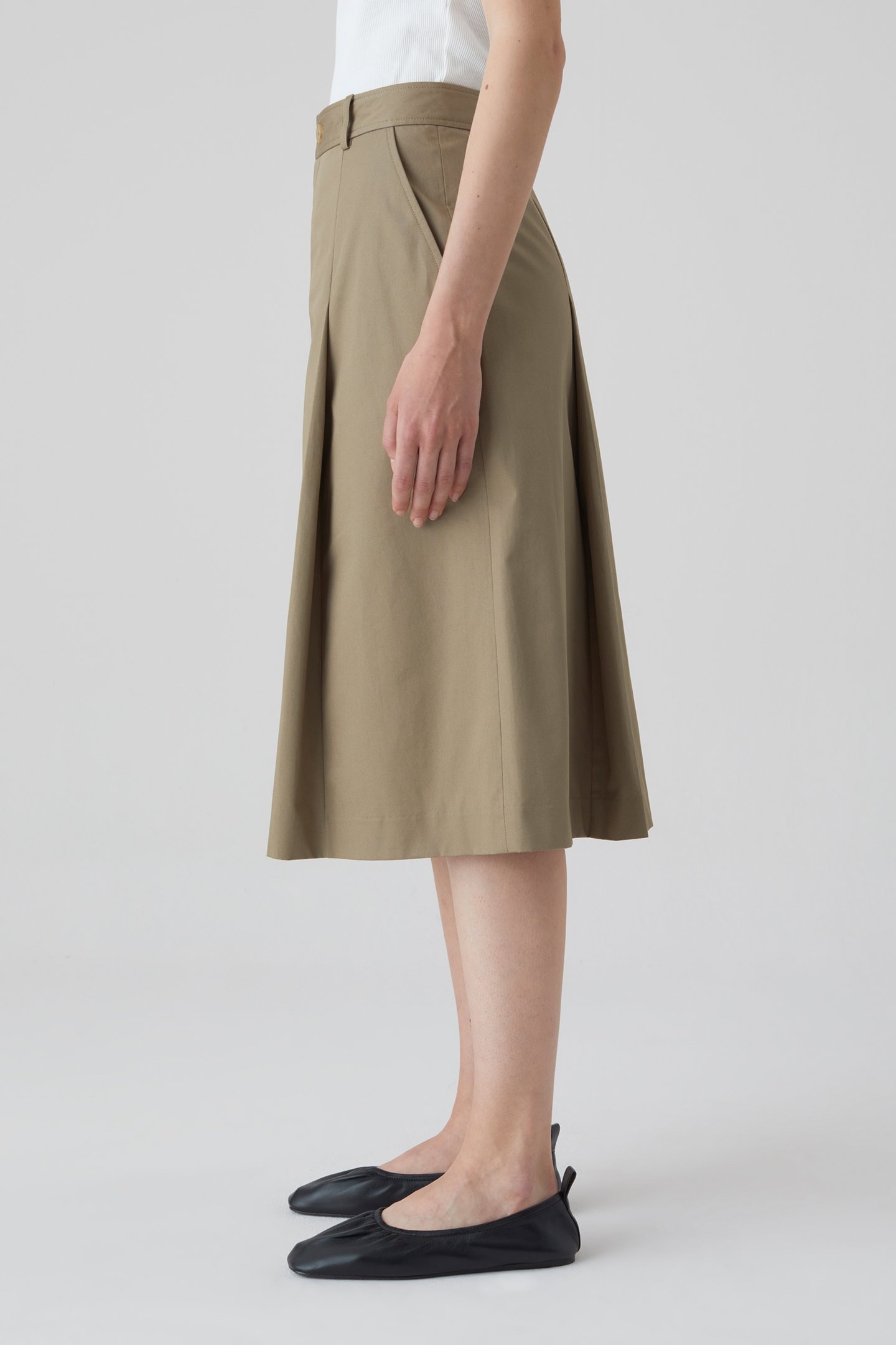 PLEATED CULOTTES SKIRTS GREY MARBLE 6