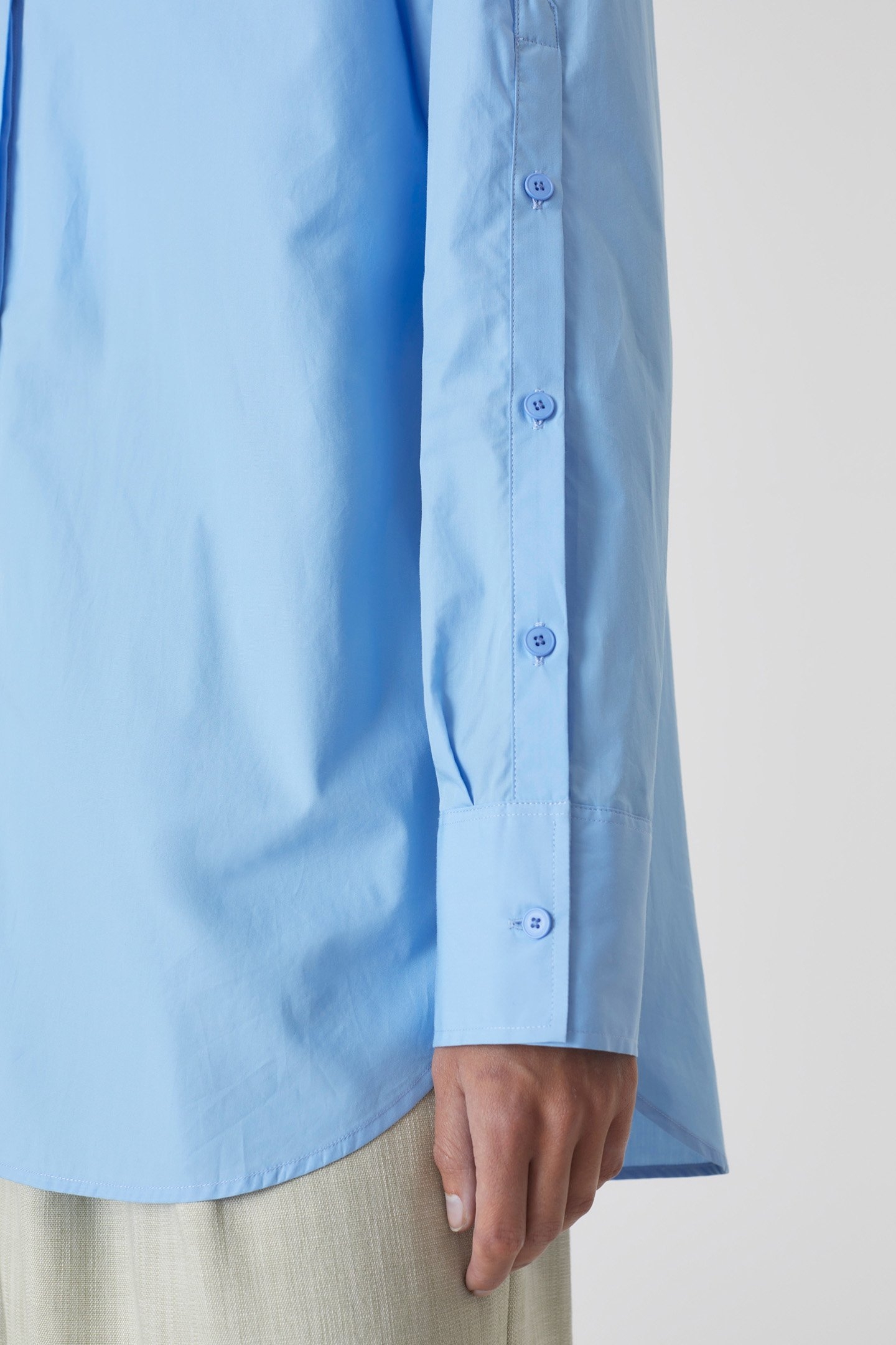 PLACKET DETAIL SHIRT SHIRTS & BLOUSES SKY BLUE 5