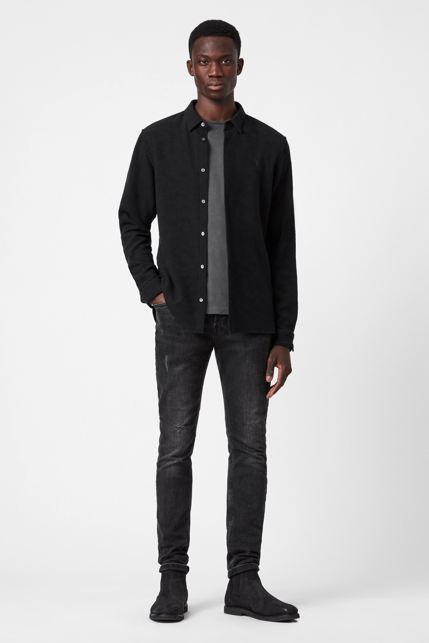 MARTIAL LS SHIRT JET BLACK 2