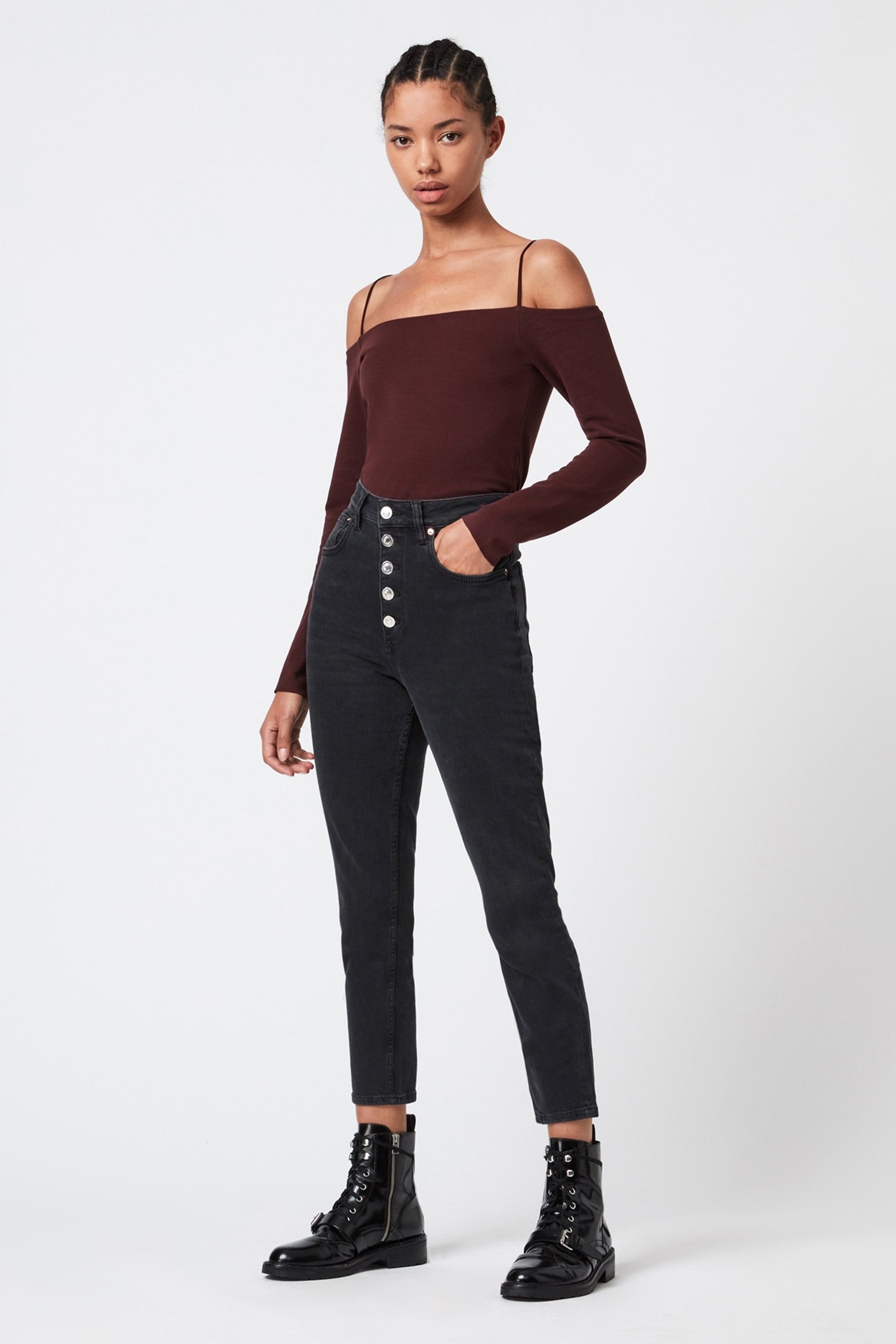 AUDERY BODYSUIT BURGUNDY RED 1