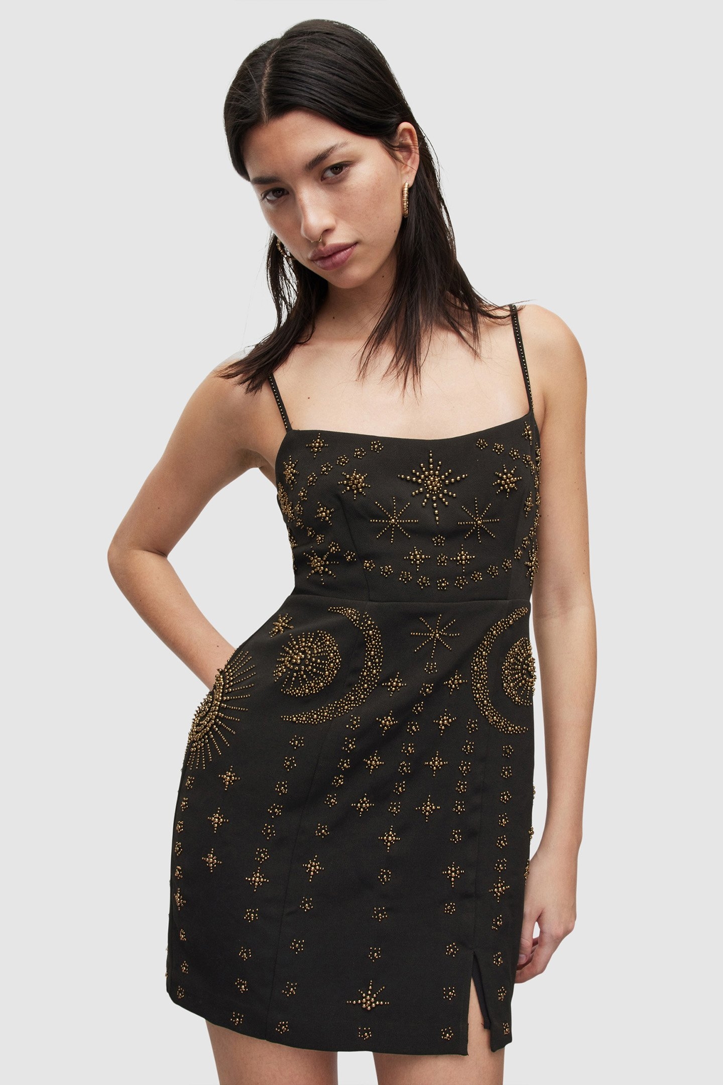 ABELLA SELENE EMB DR BLACK 1