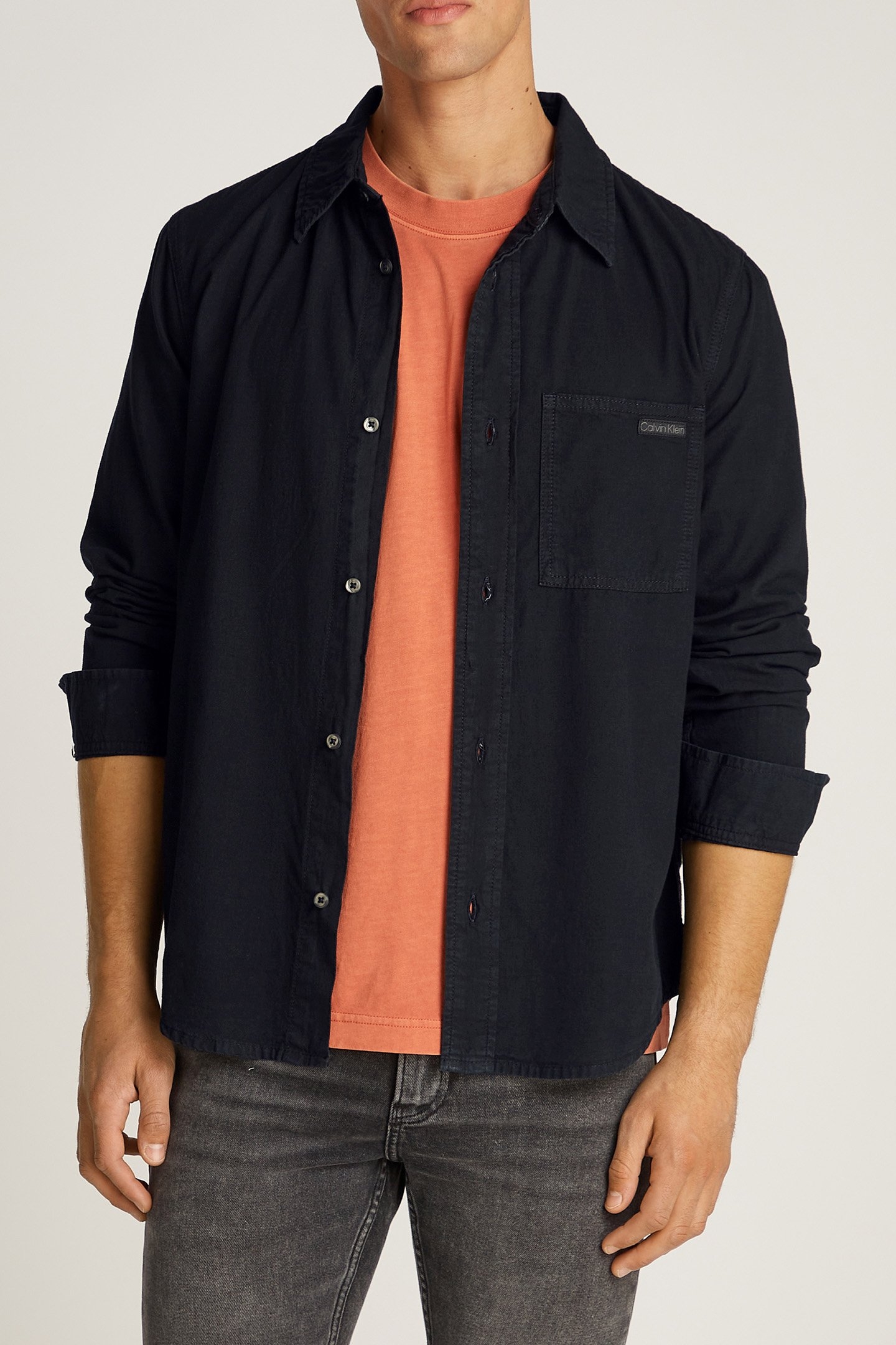 REGULAR CHAMBRAY SHI DENIM BLACK 1