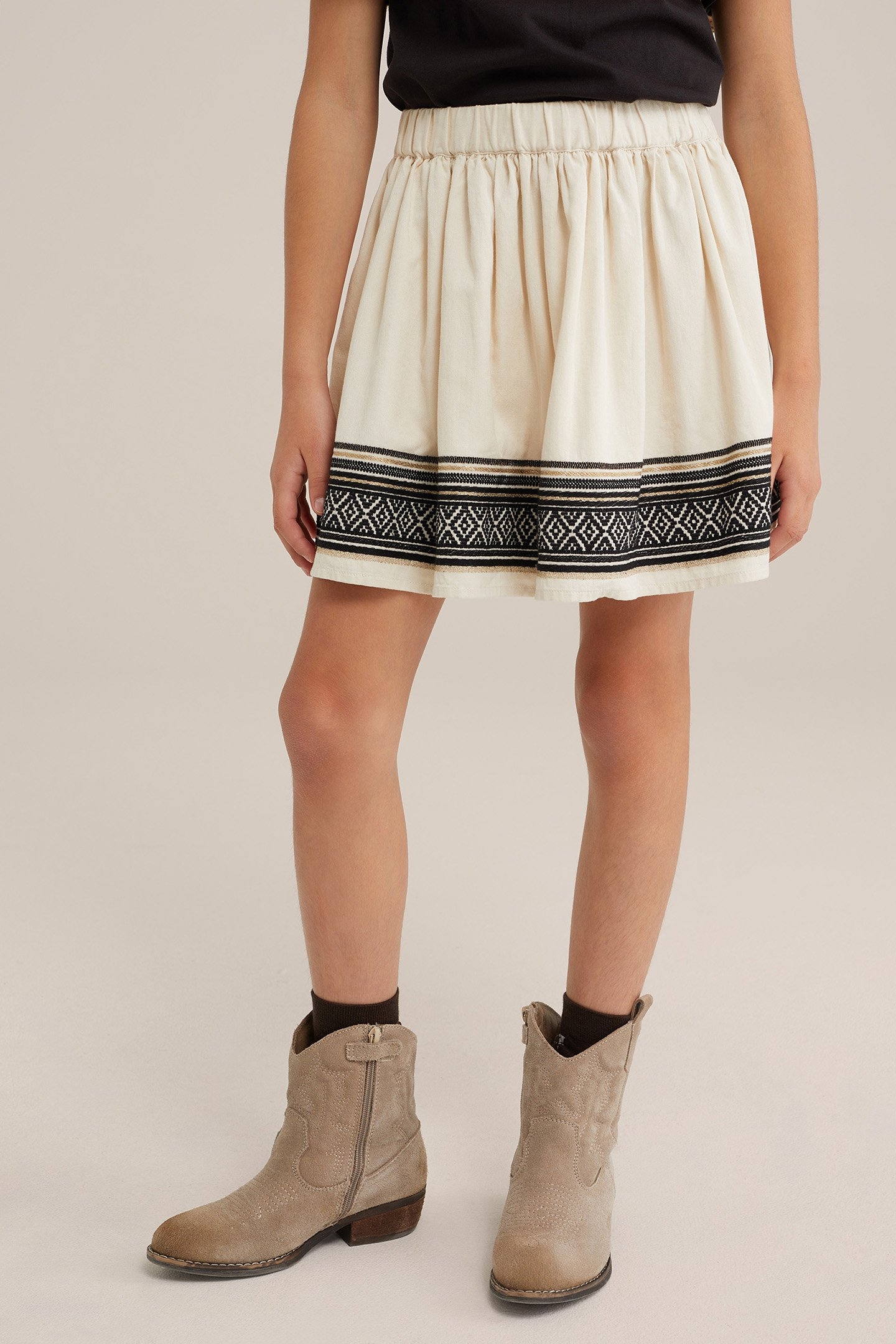 SKIRT MEDIUM LENGTH BEIGE 1