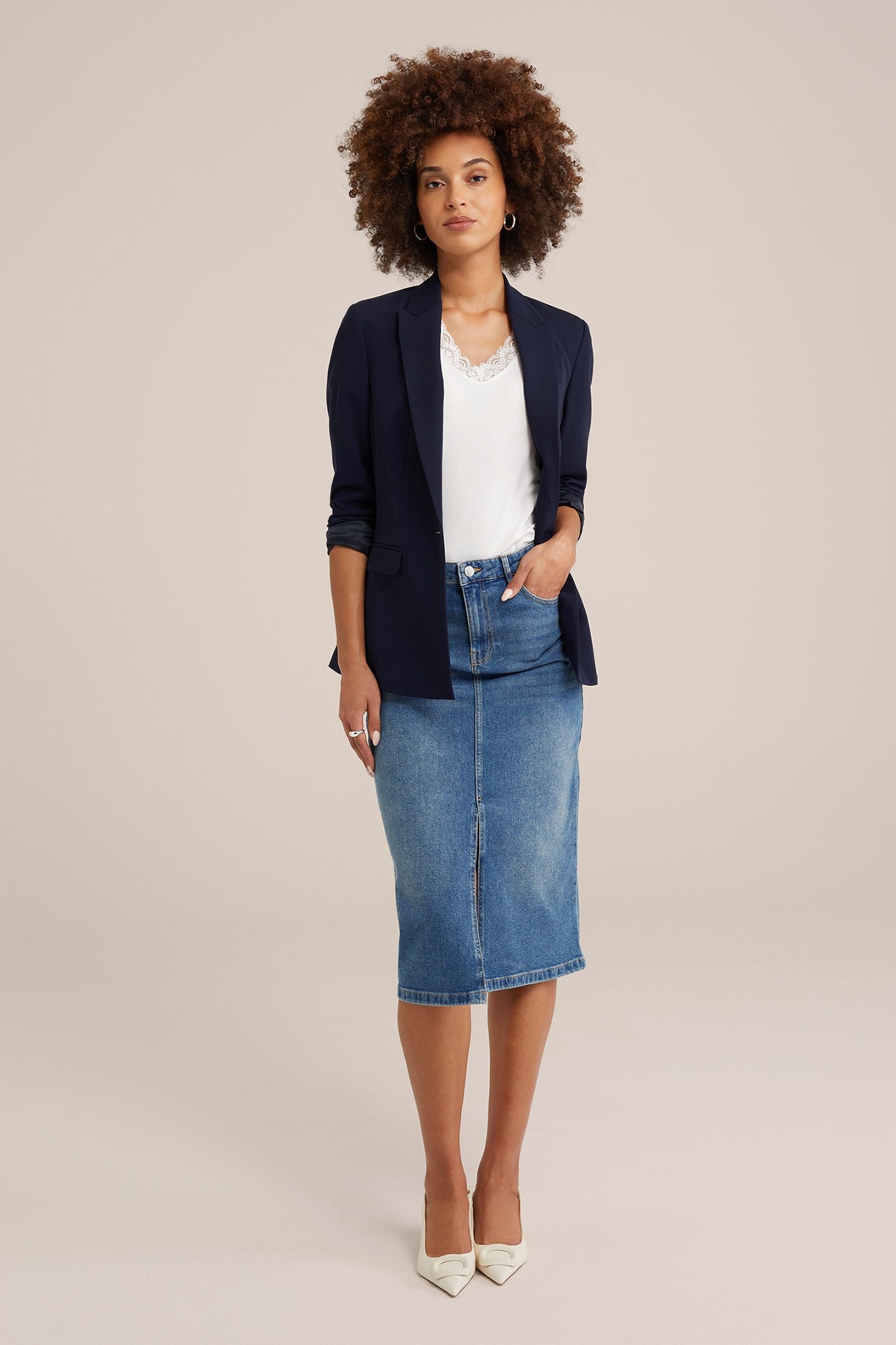 SKIRT MEDIUM LENGTH BLUE 5