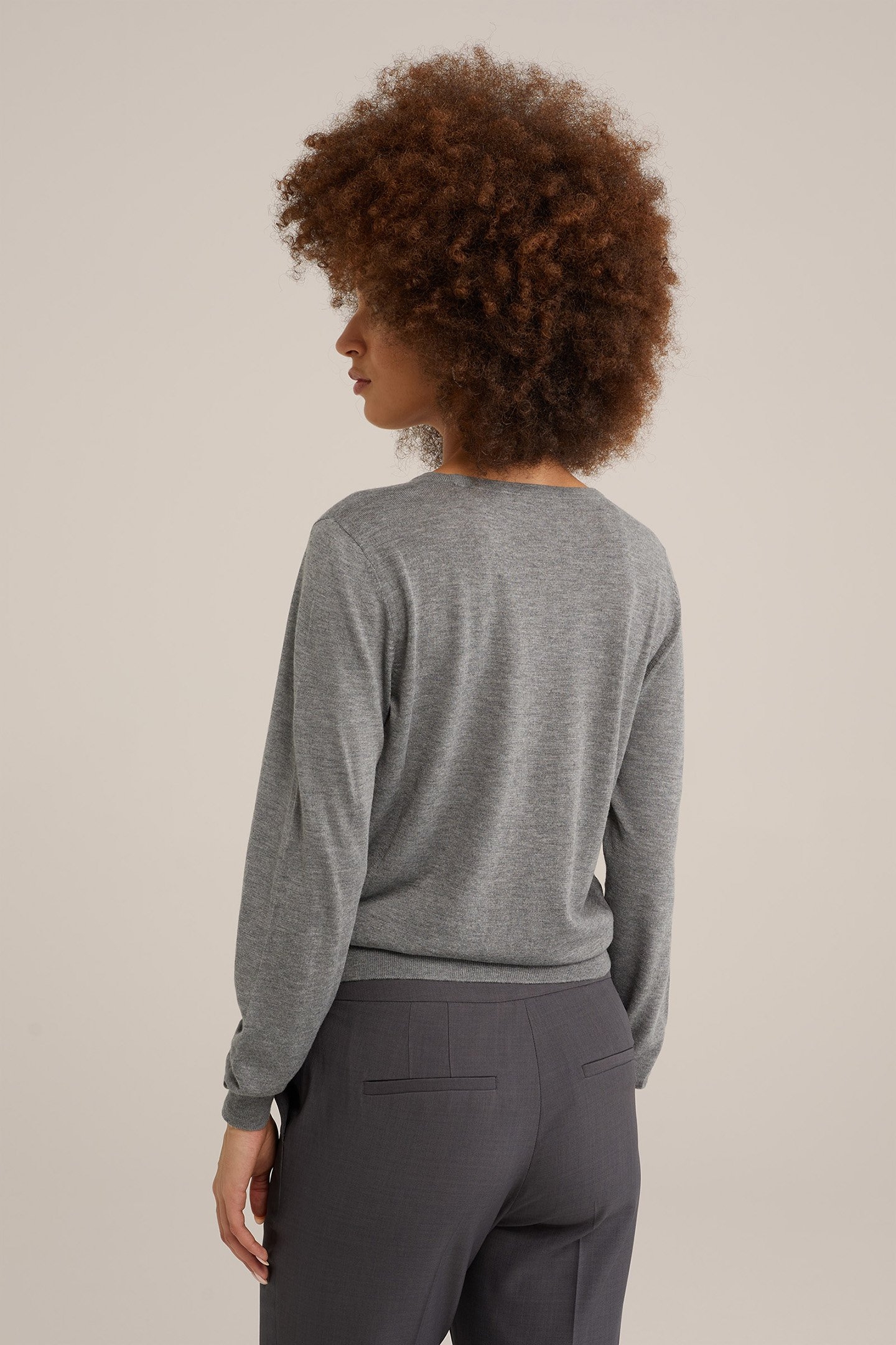 KNITTED CARDIGAN LIGHT GREY 2