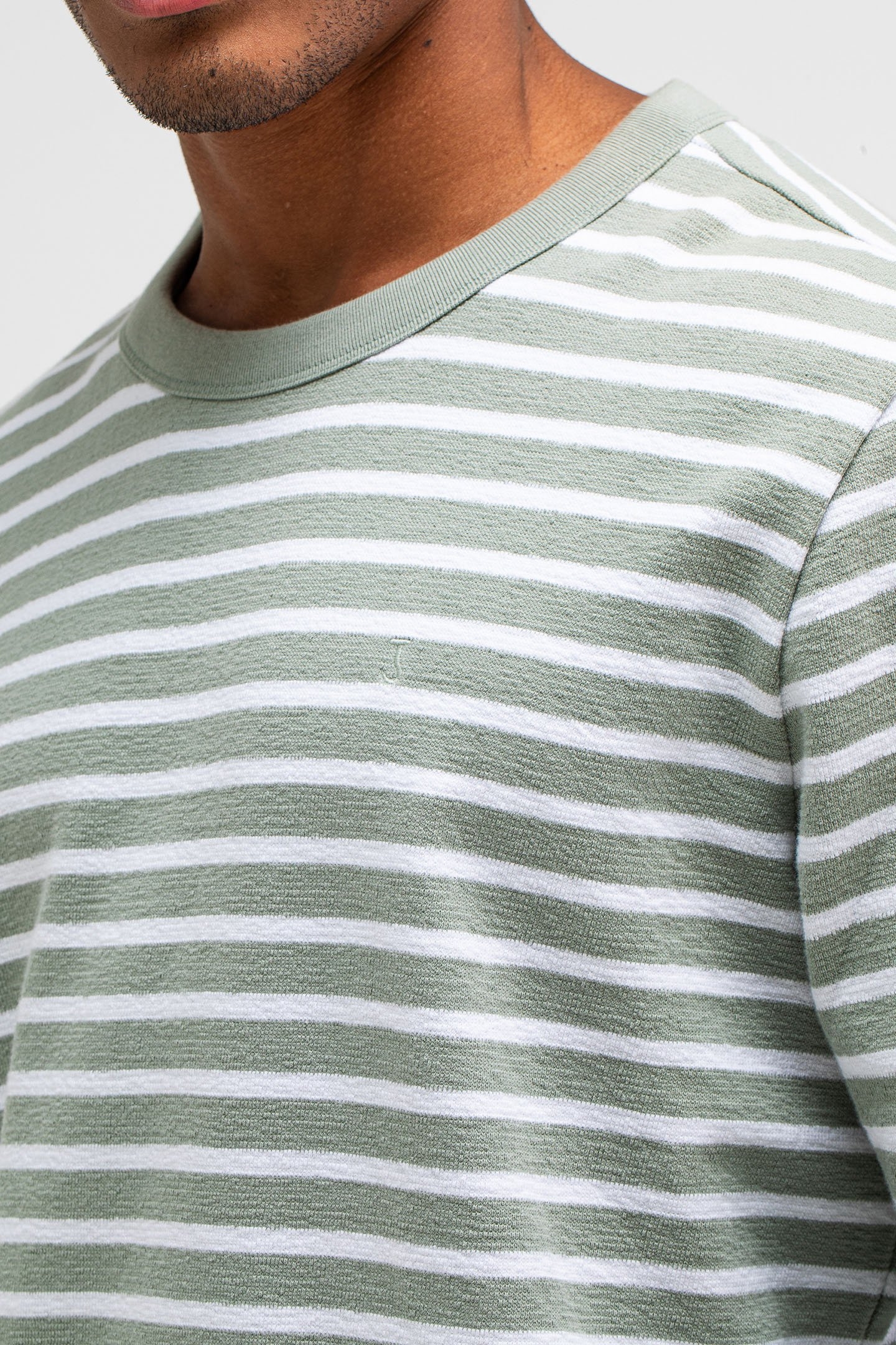 GASPARD STRIPE CREW DK. DELPHI GREEN 5