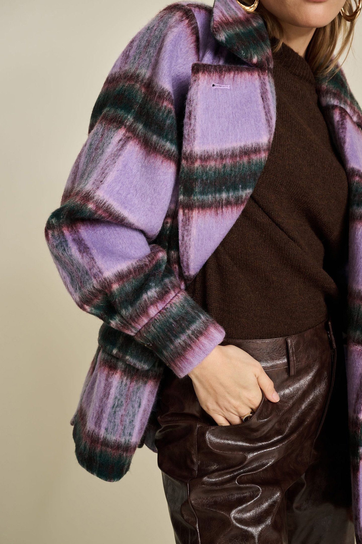 COAT - CHECKS LAVENDER 6