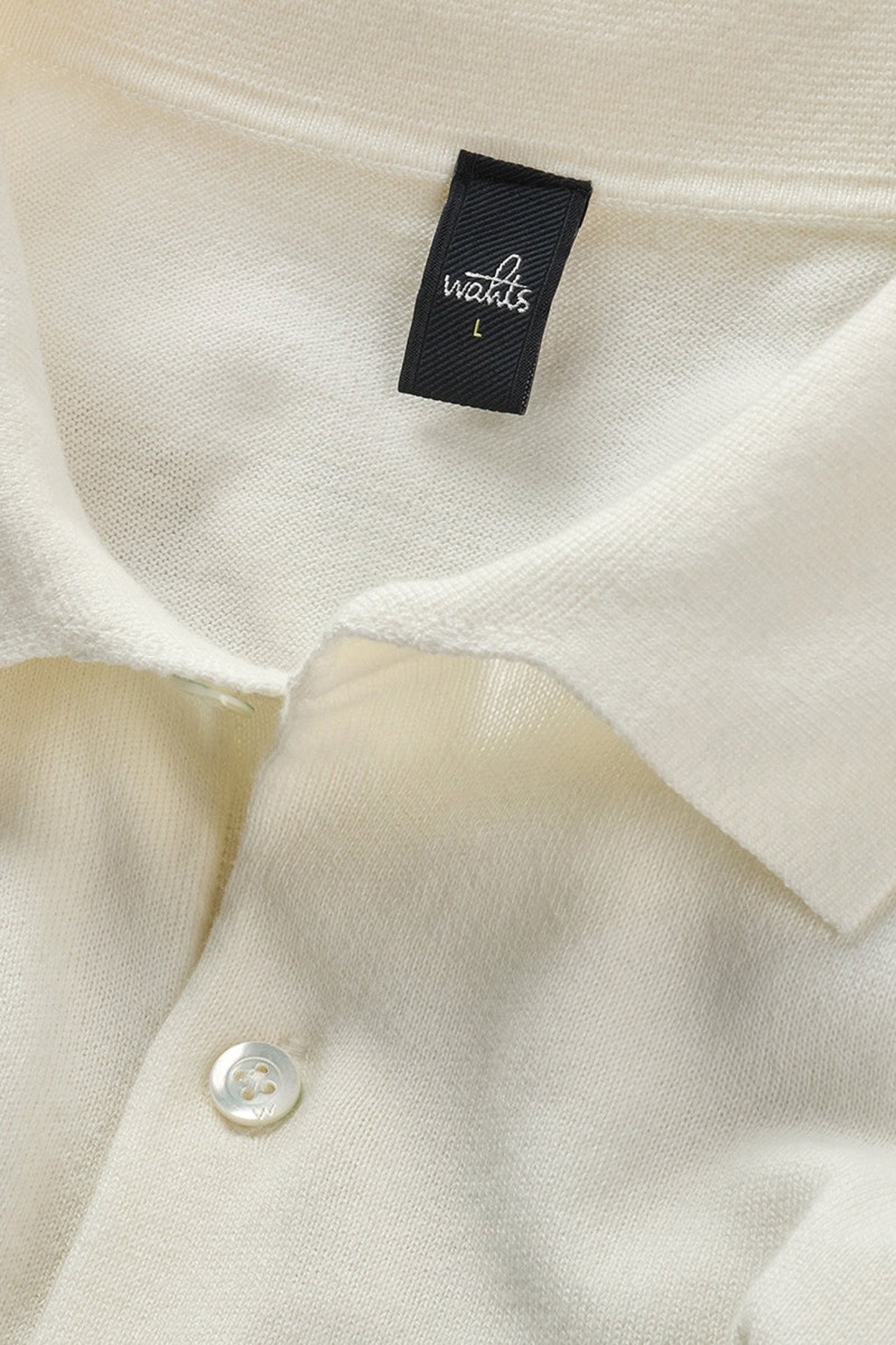 GRAHAM | COTTON KNITTED POLO OFF WHITE 4