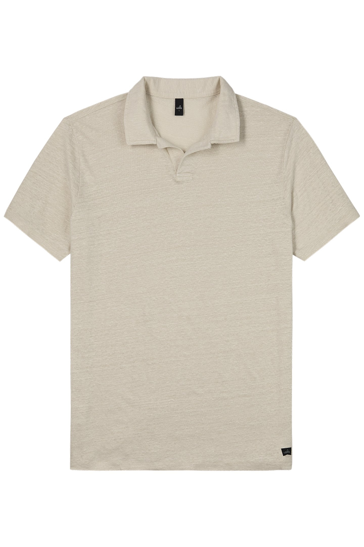NELSON | LINEN POLO SHIRT WHITE SAND 2