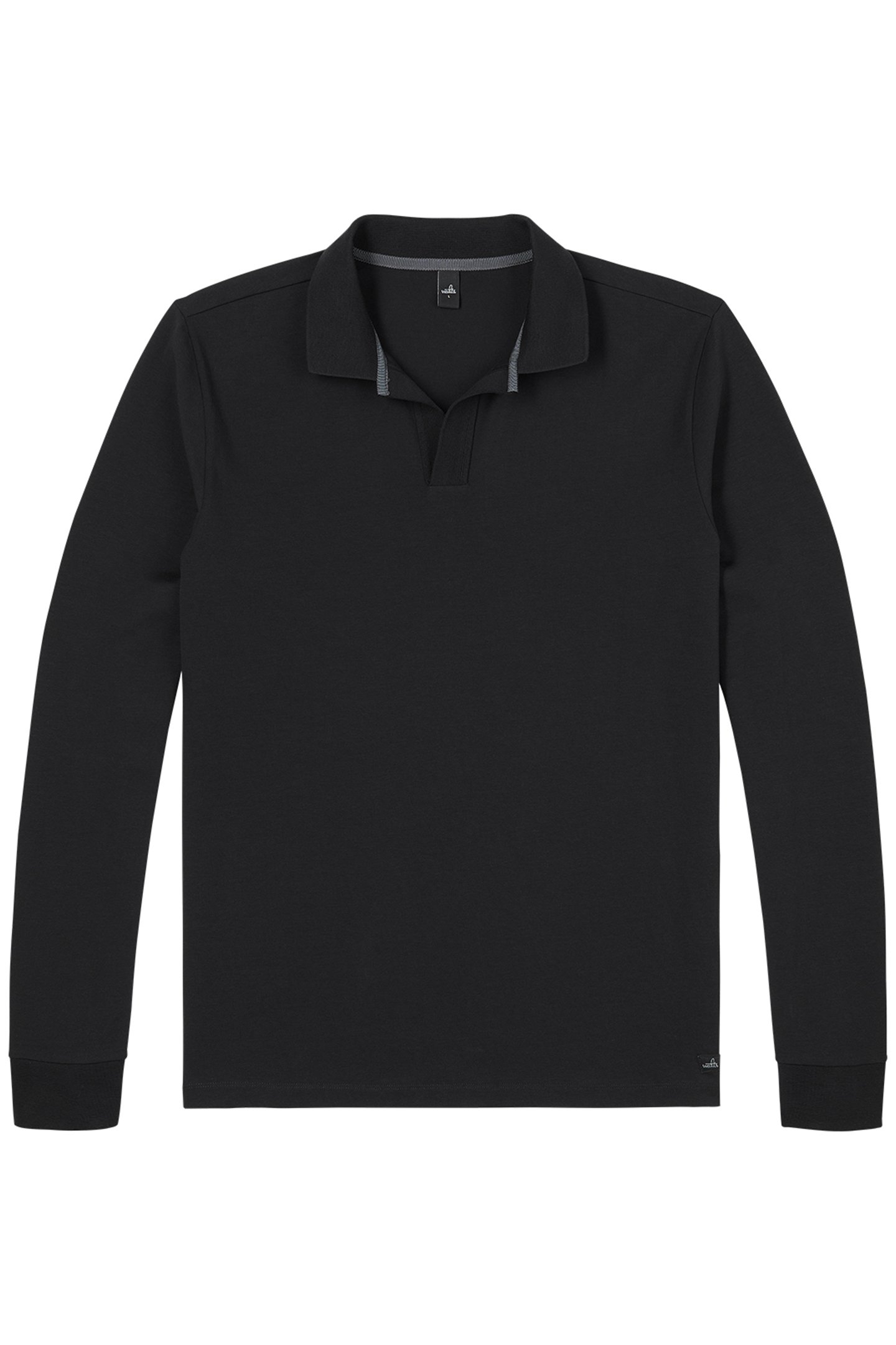 FILIP | JERSEY STRETCH LONGSLEEVE POLO PURE BLACK 2