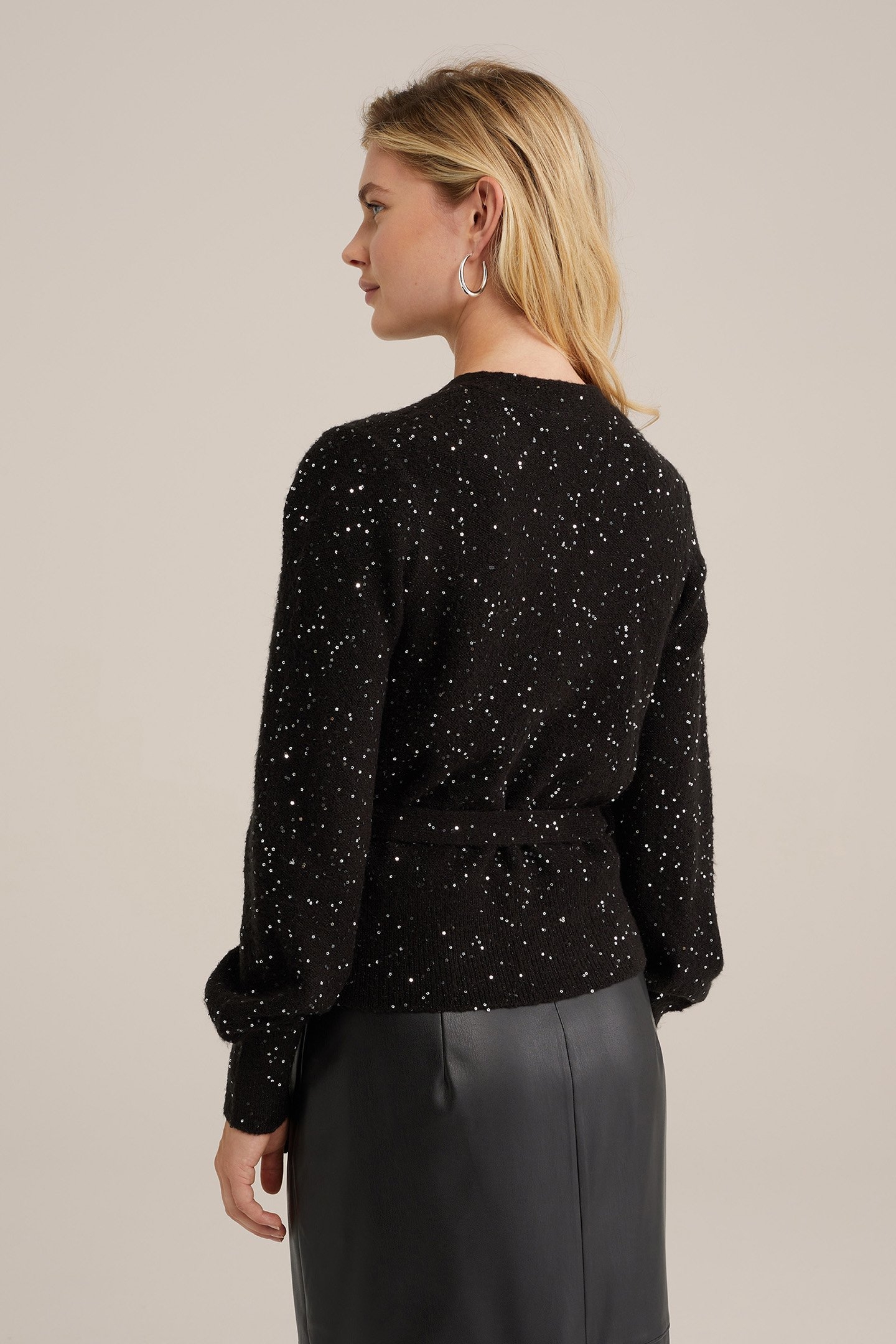 KNITTED CARDIGAN BLACK 2