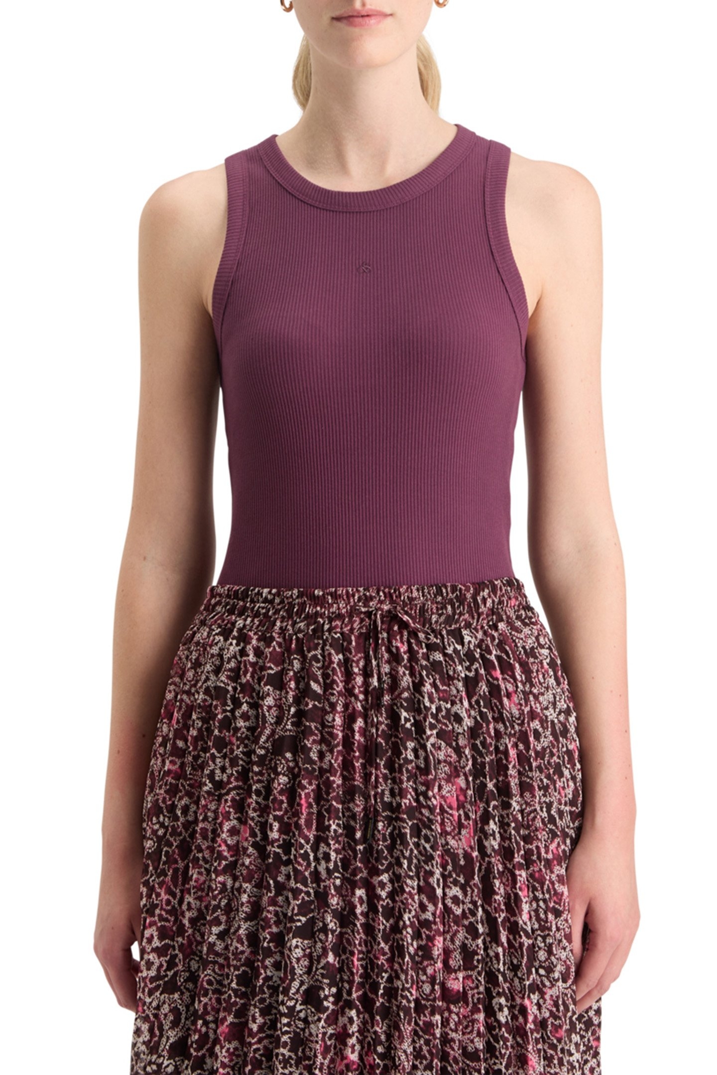 RACER RIB TANK BERRY 1