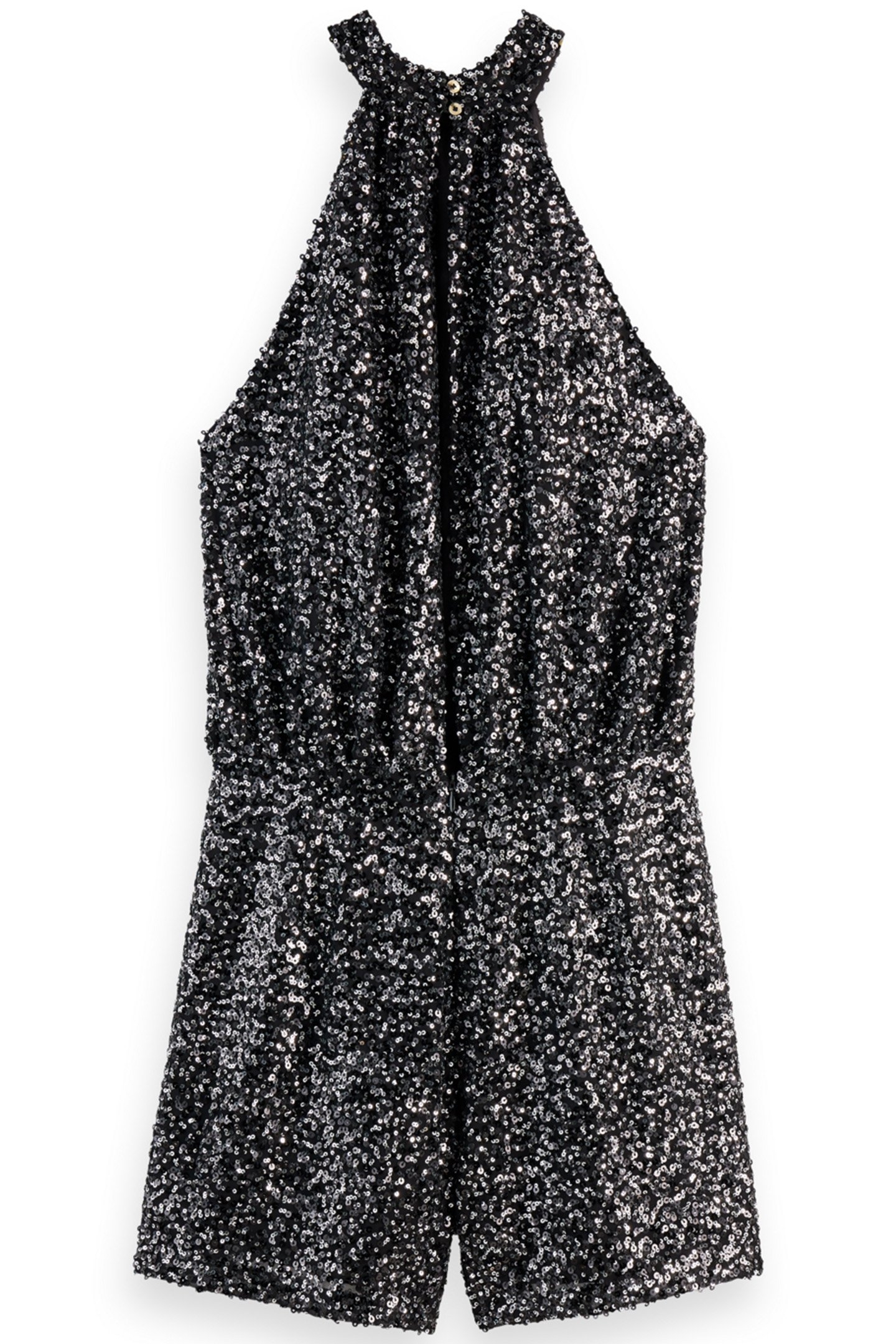 SEQUIN PLAYSUIT SILVER BLACK SEQUINS 4