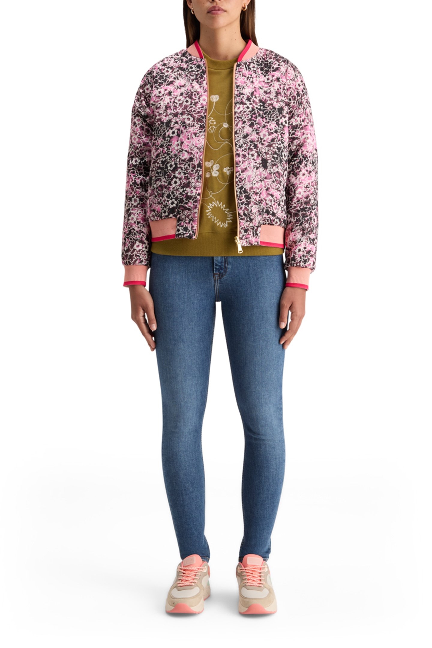 REVERSIBLE BOMBER SHIBORI FLORAL PINK 3