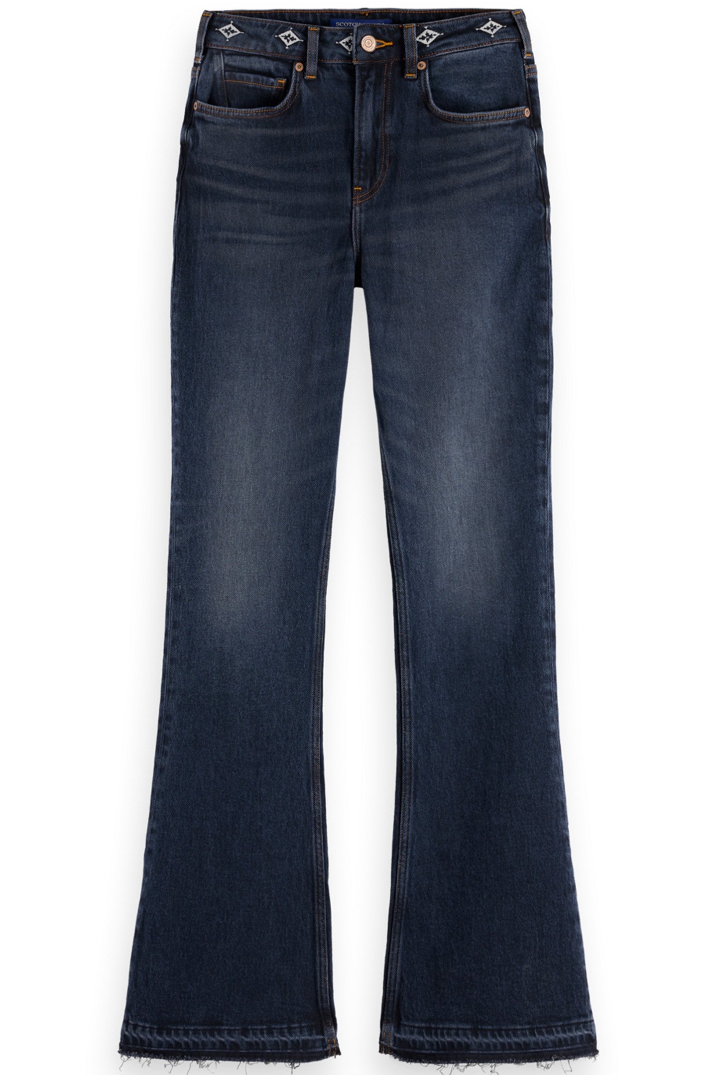 THE CHARM FLARED JEANS WITH EMBROIDERY DETAILS — ROAD  TRIP 4