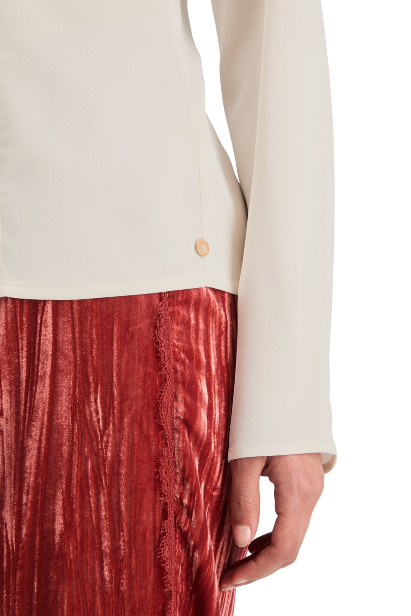 BUTTON DOWN CREPE SHIRT SOFT ICE 6