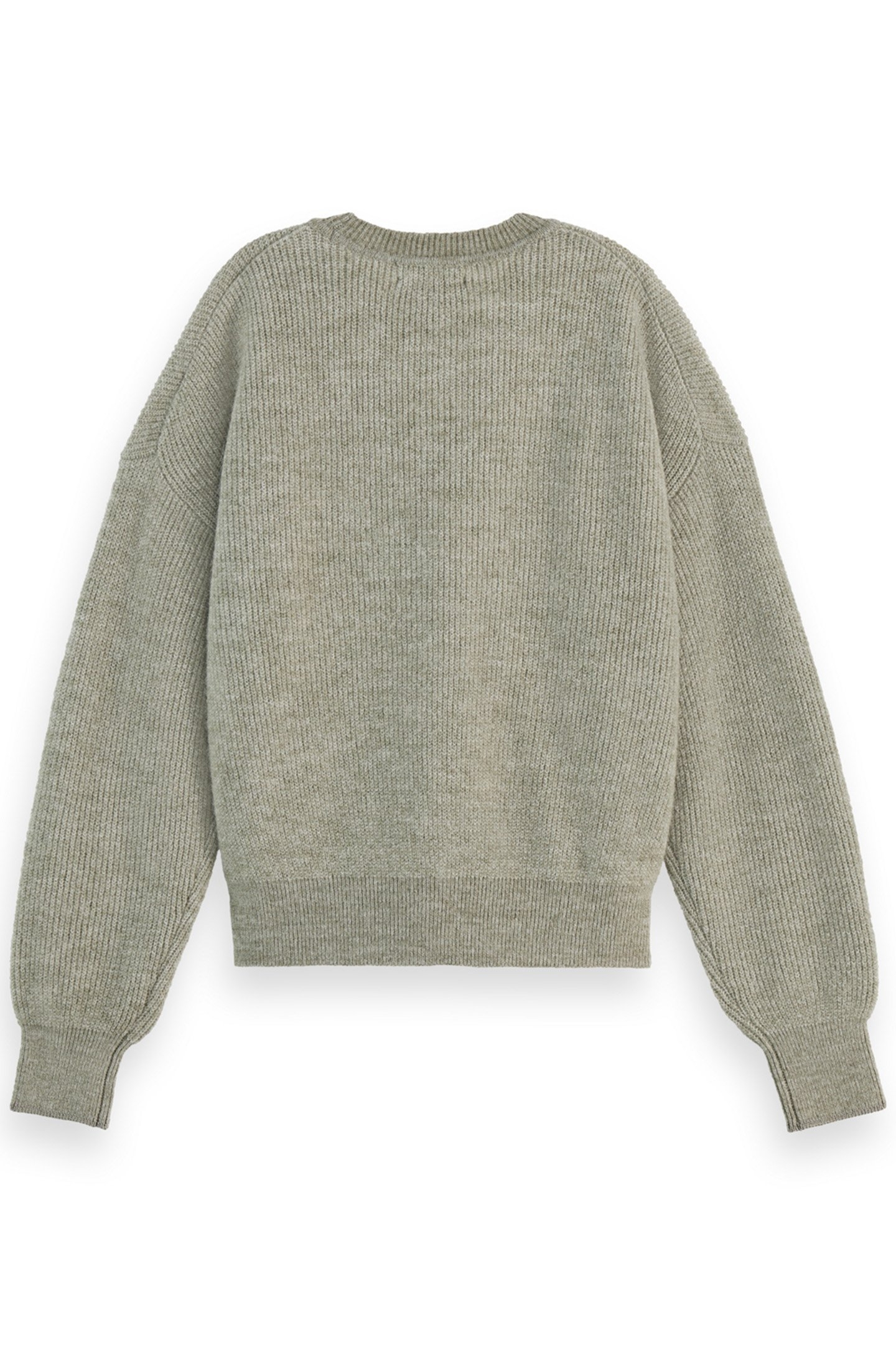 FUZZY CREW NECK PULLOVER WASHED SAGE MELANGE 5