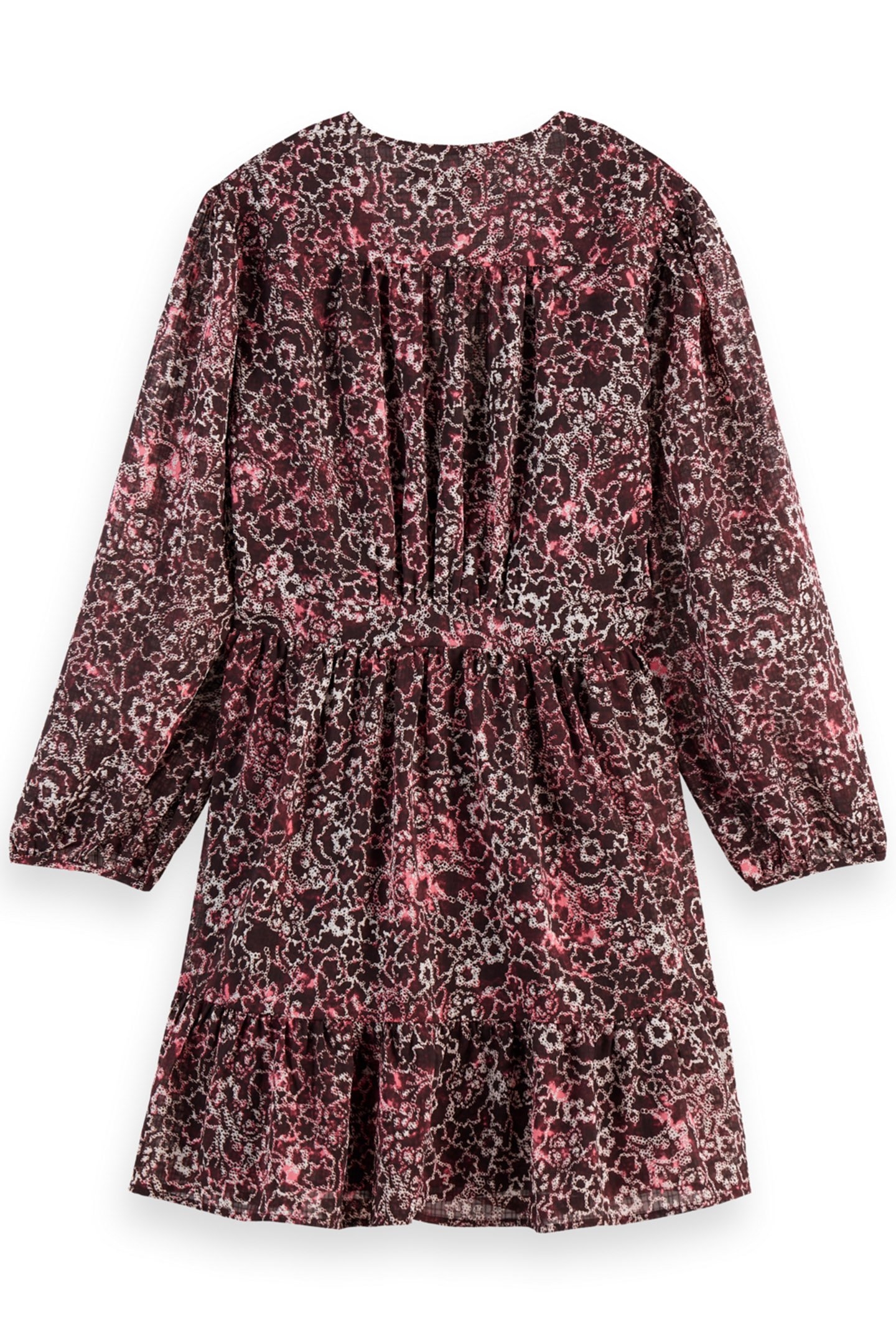 MINI WRAP DRESS SHIBORI FLORAL PINK 2