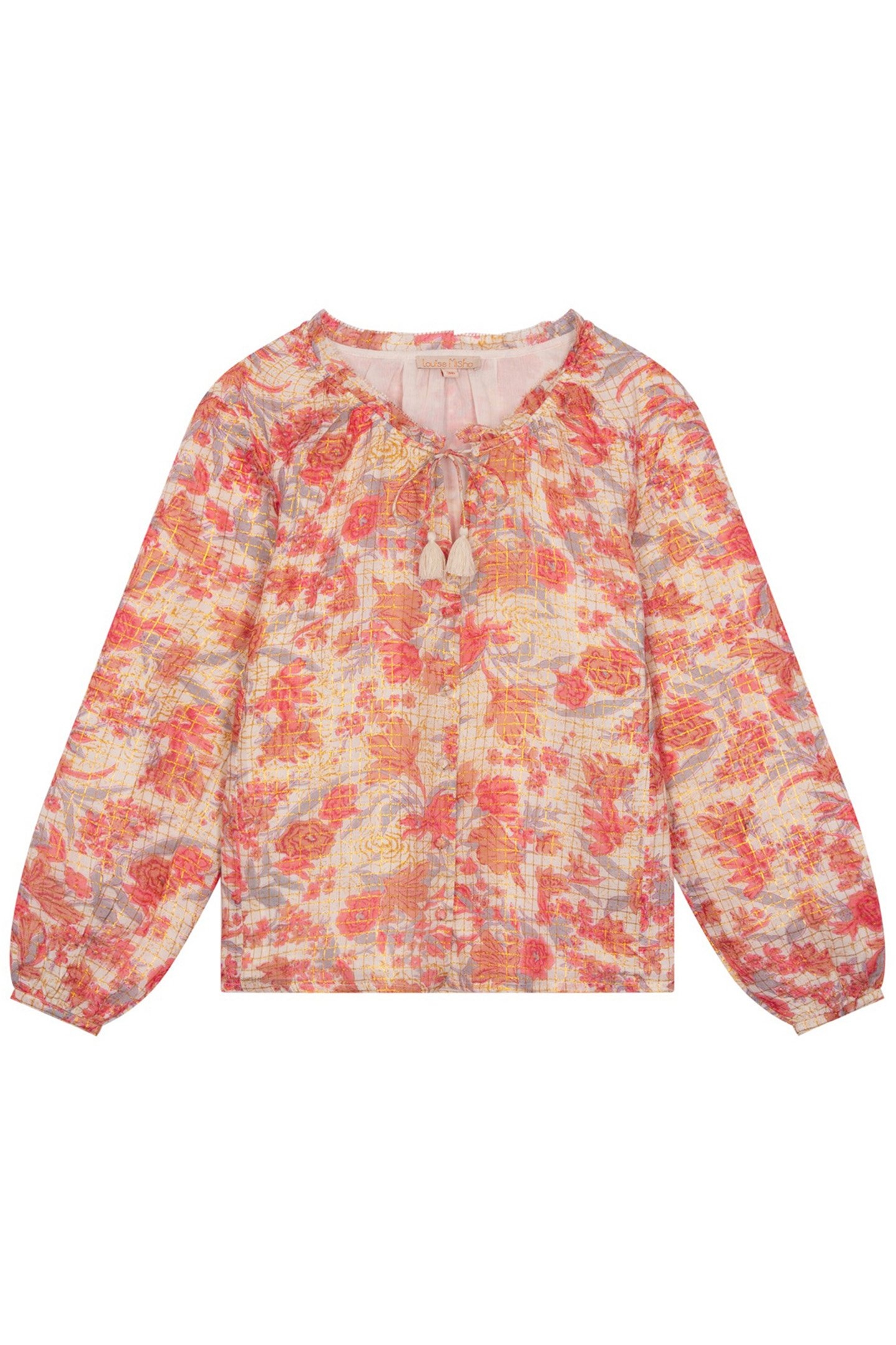 BLOUSE PAYA PINK FLOWERS 3