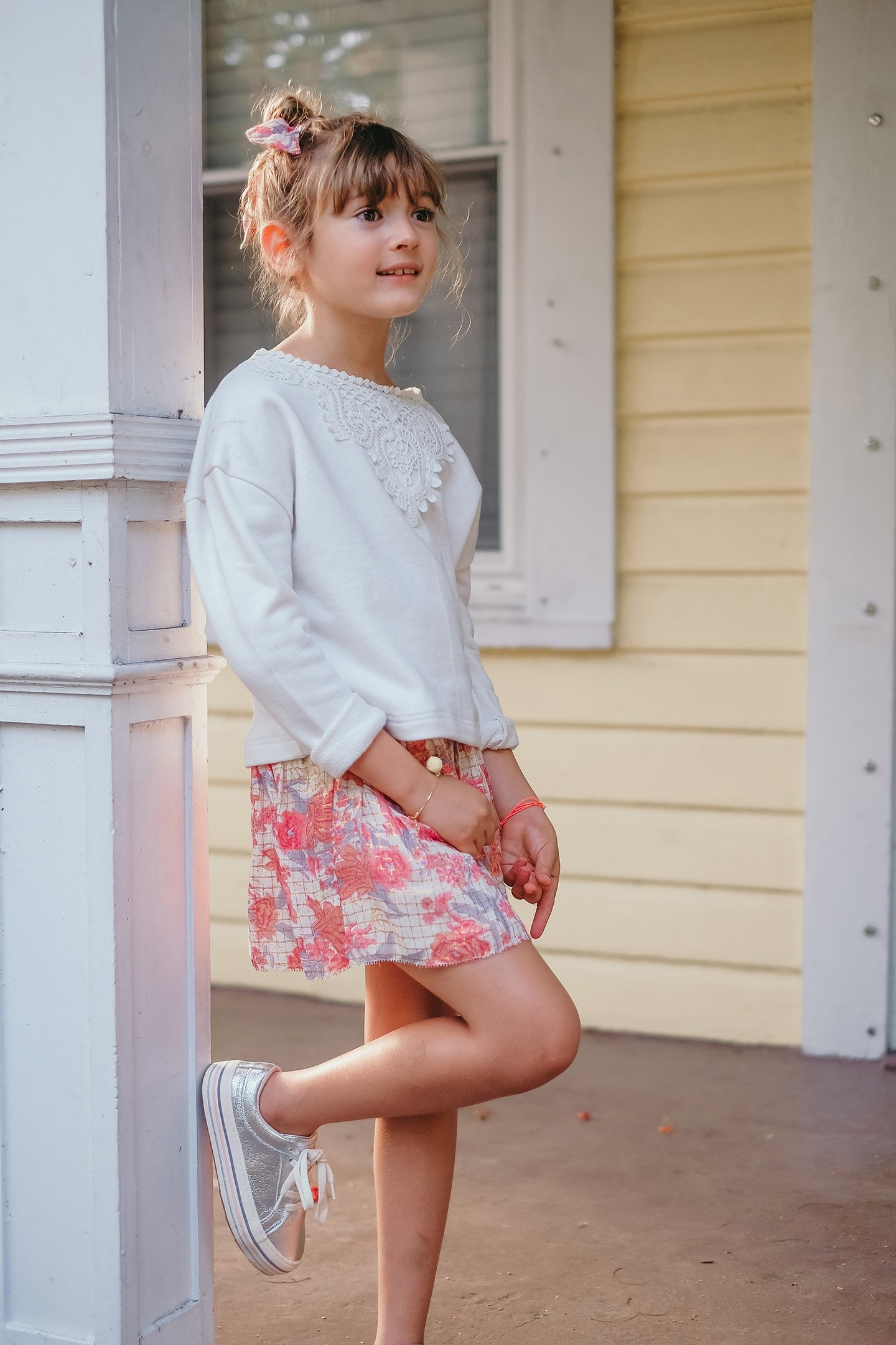 SKIRT SALINA PINK FLOWERS 4