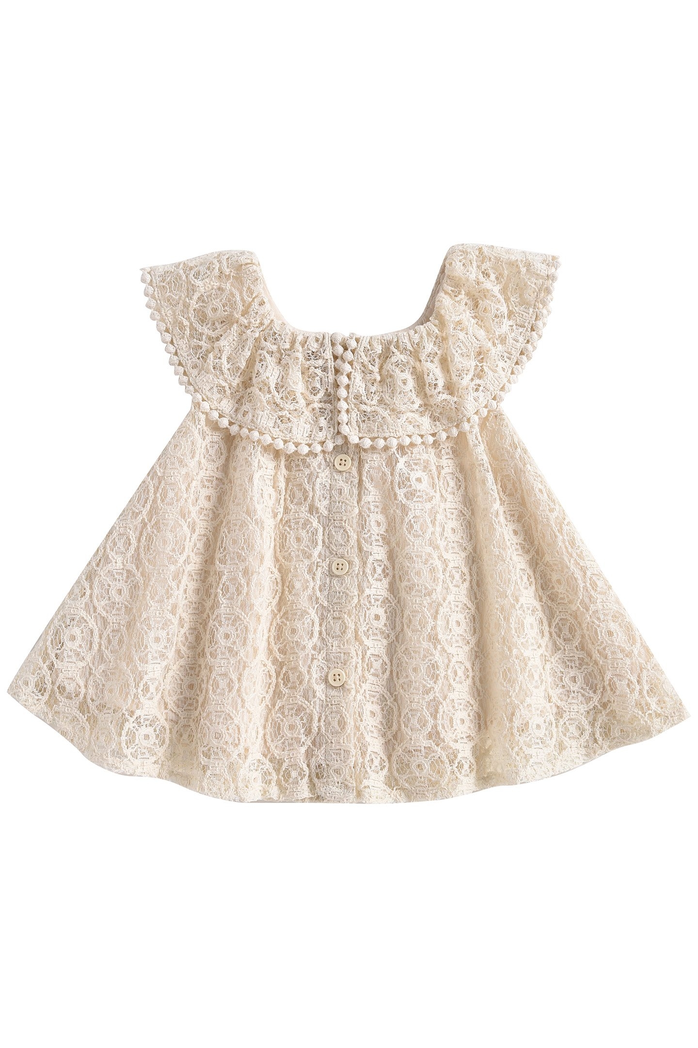 DRESS JONUTA CREAM SPARKLE LACE 2