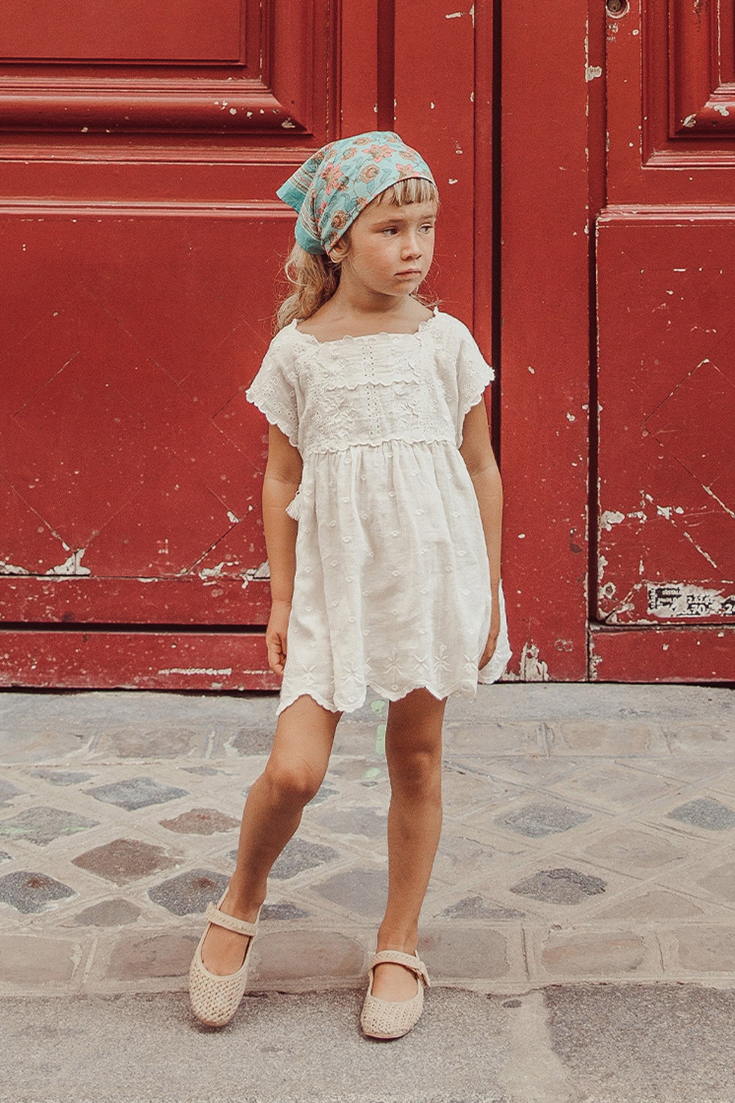 DRESS LEILANI OFF-WHITE PLUMETIS 1