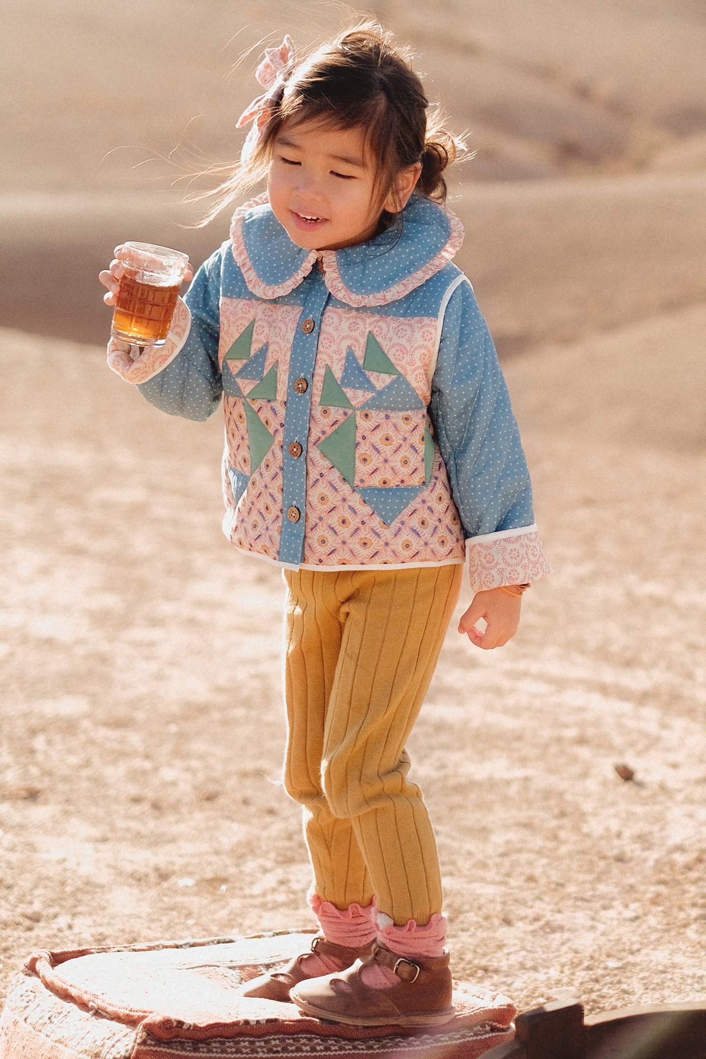 JACKET NIAGARA STONE BLUE PATCHWORK 1