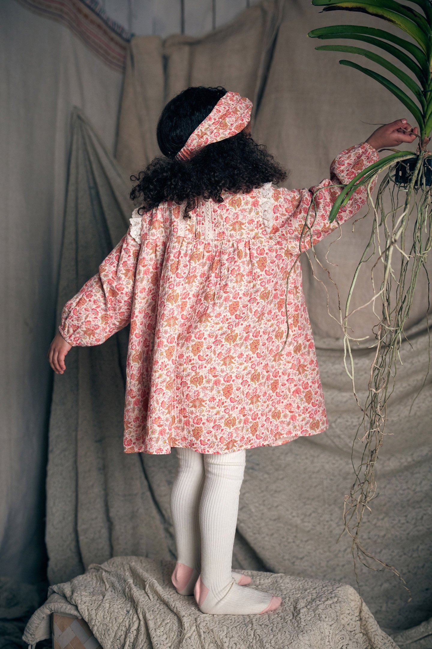 DRESS ARINOLA CREAM FLOWER FIELDS 2