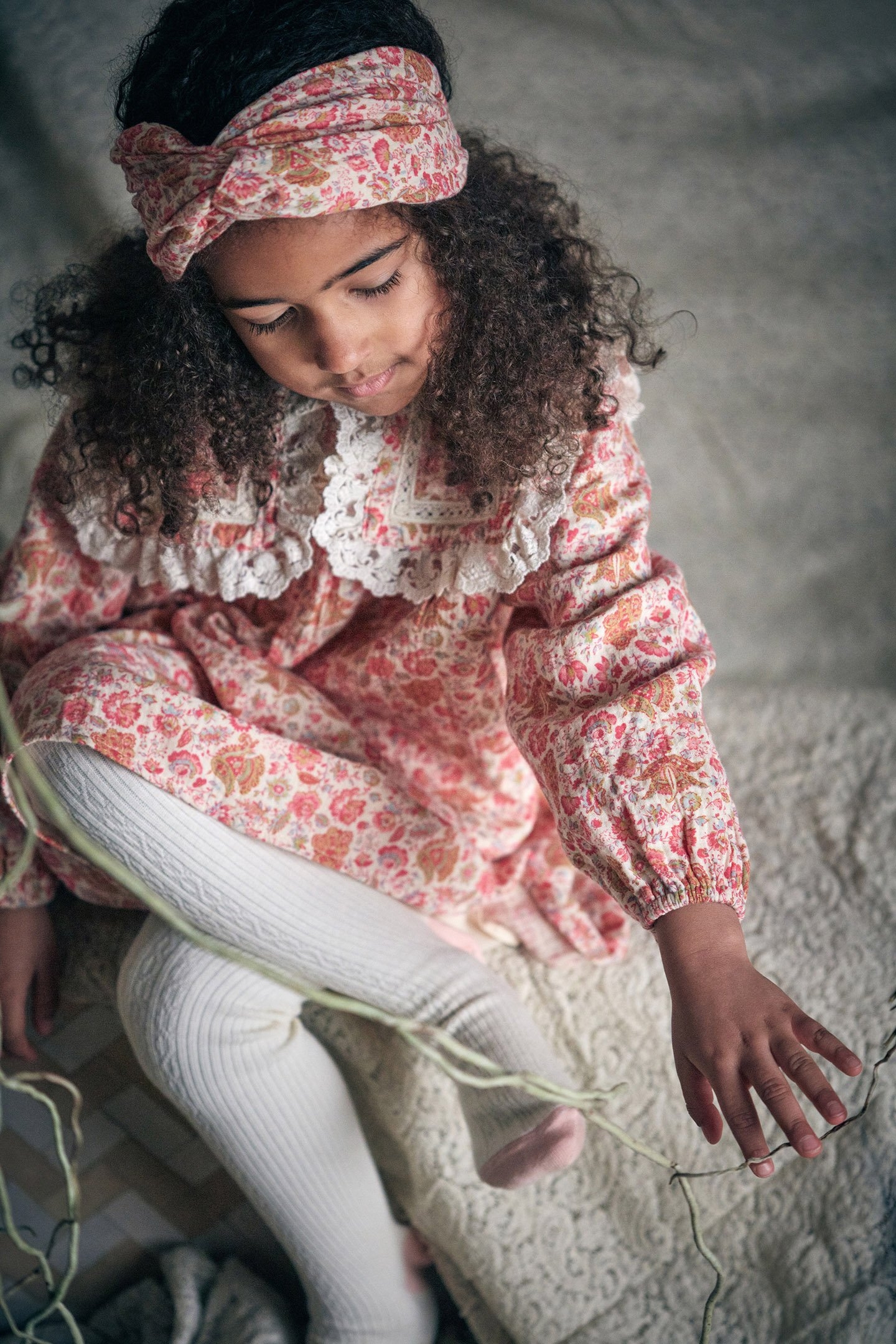 DRESS ARINOLA CREAM FLOWER FIELDS 5