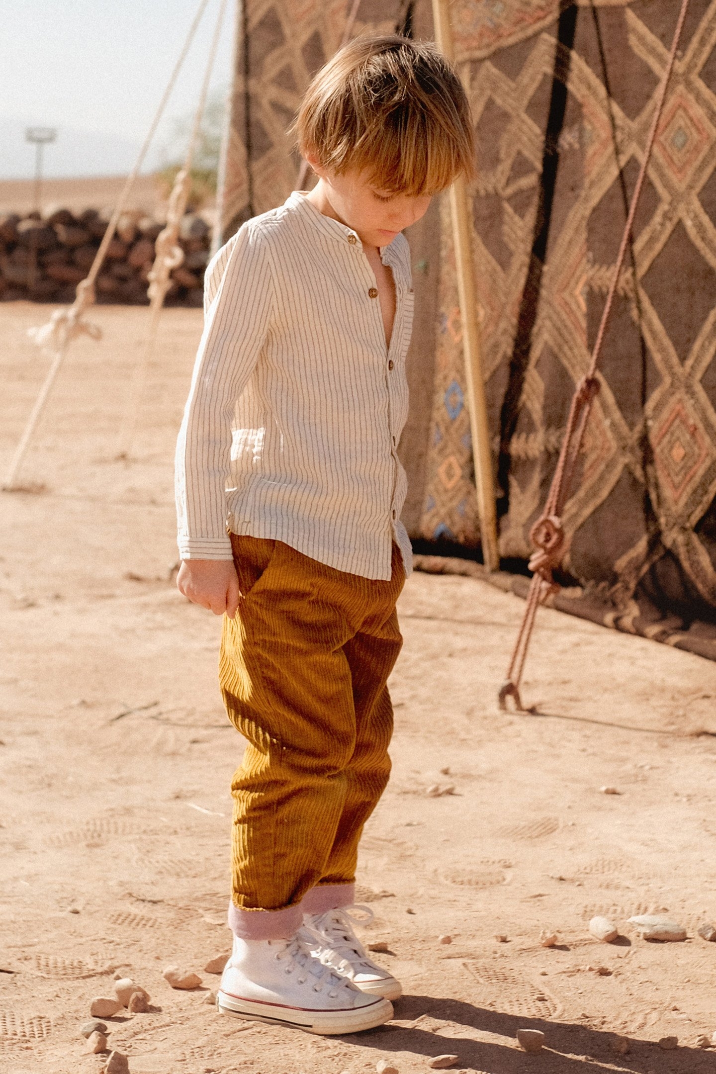 SHIRT AMOD CREAM STRIPES 2