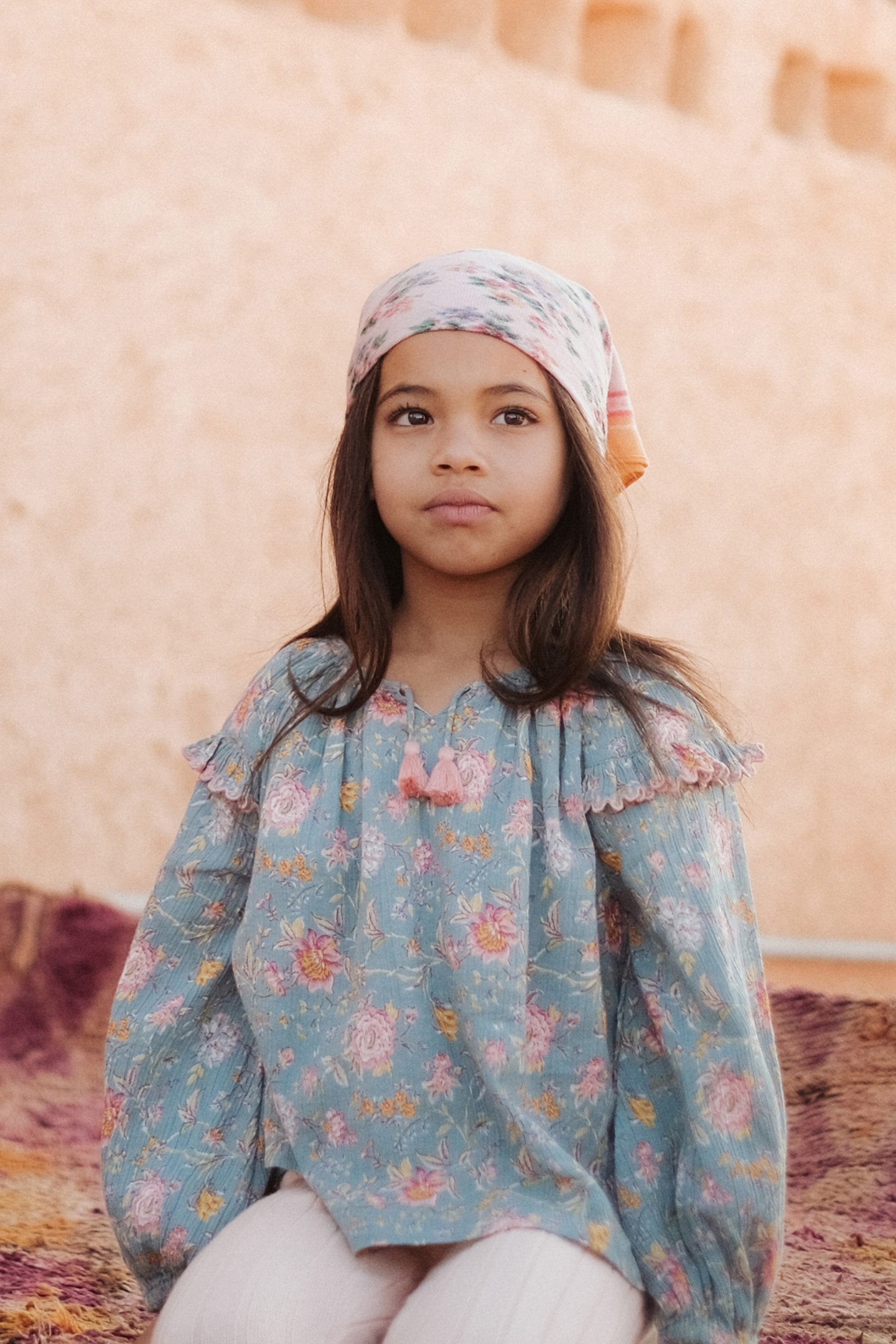 BLOUSE IRIS BLUE ROSA DAMASCENA 5