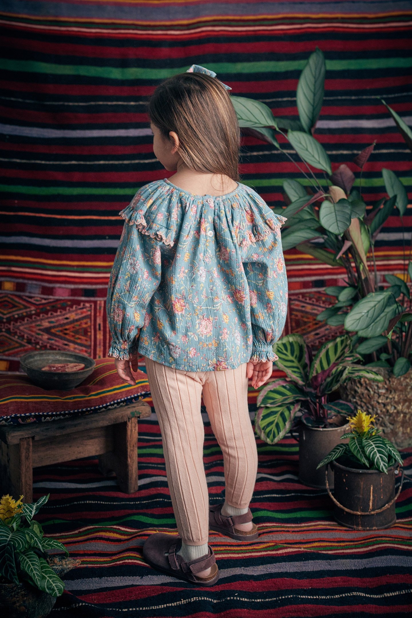 BLOUSE IRIS BLUE ROSA DAMASCENA 2