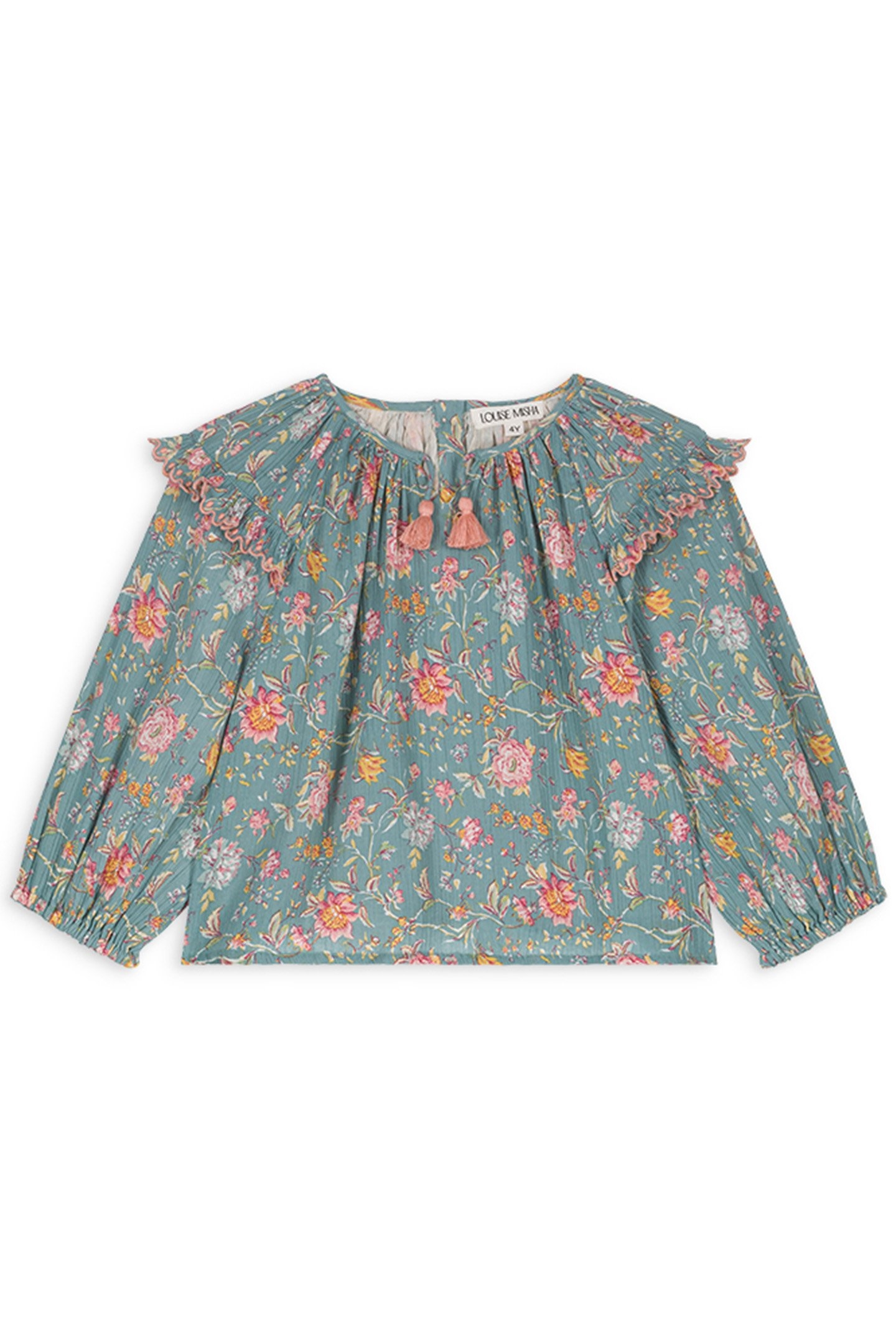 BLOUSE IRIS BLUE ROSA DAMASCENA 1