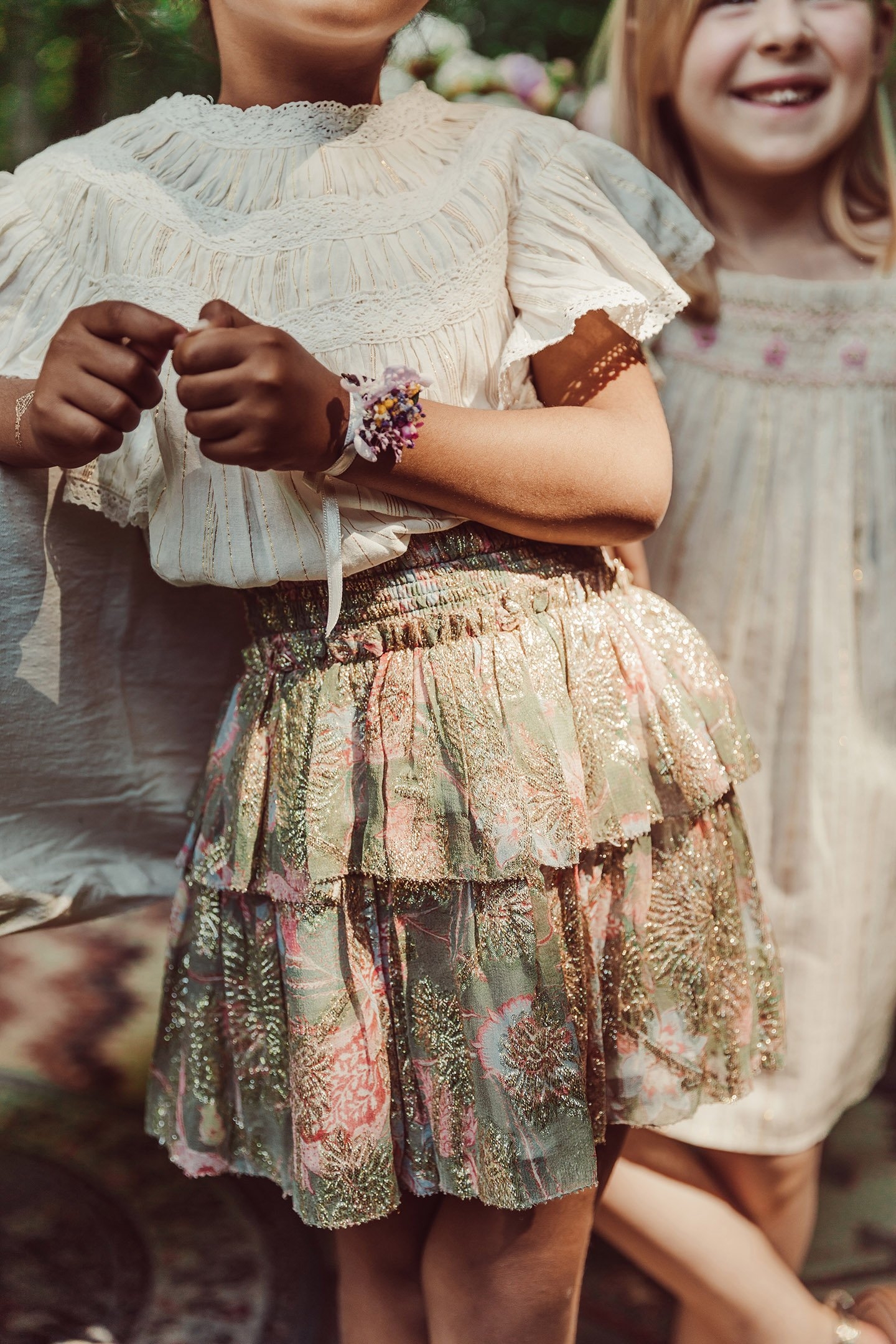 SKIRT ROUMIA KHAKI WILD BOUQUET 2