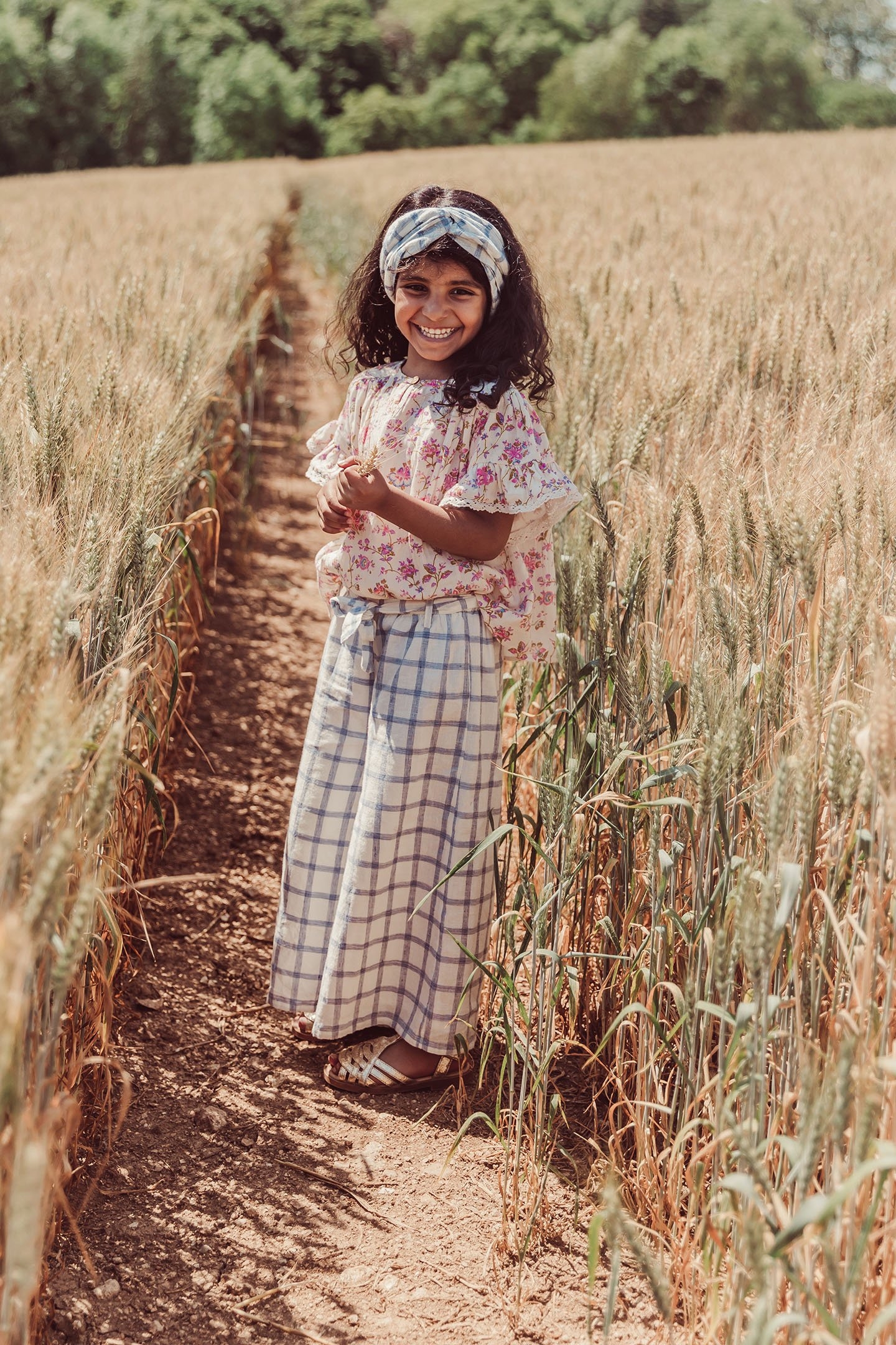 PANTS AMANDINE BLUE RIVER CHECKS 3