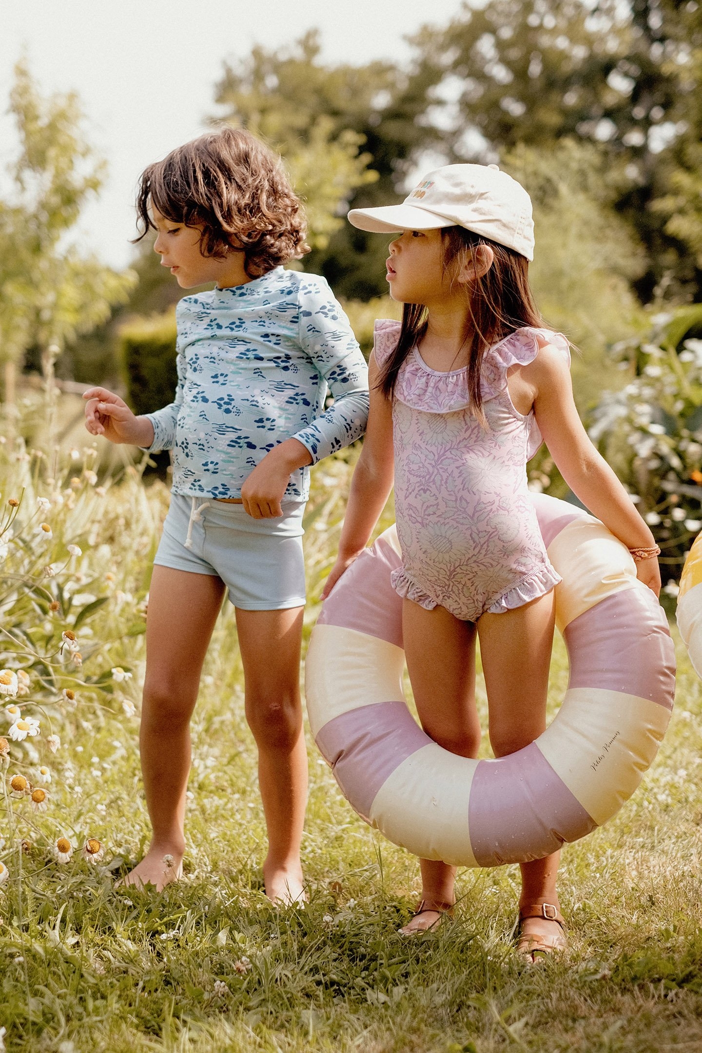 BATHING SUIT ANDREA PINK DAISY GARDEN 3