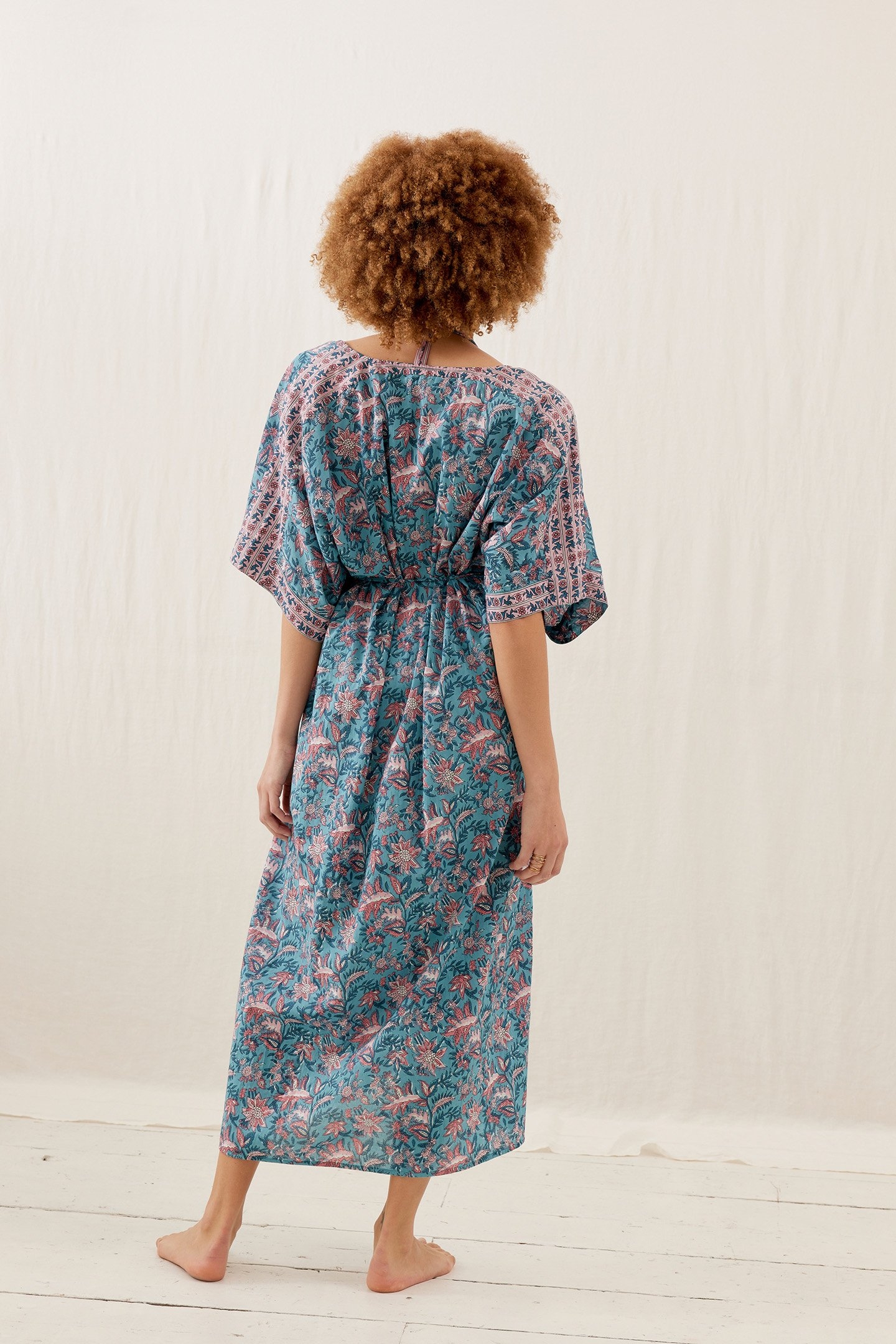 KIMONO CHILL TEAL GARDEN OF EDEN 2