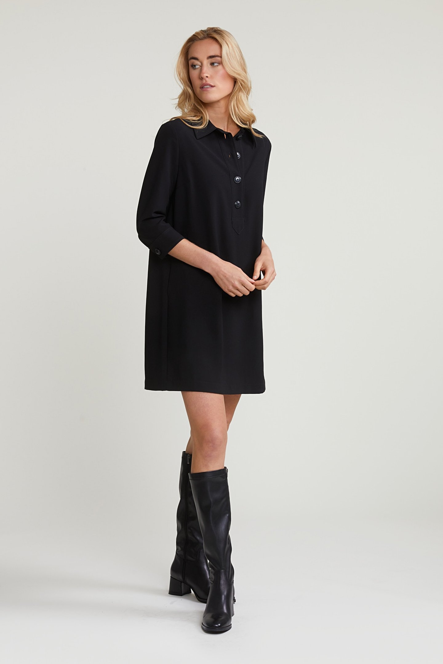 BLACK DRESS 3/4 SLEEVES 1