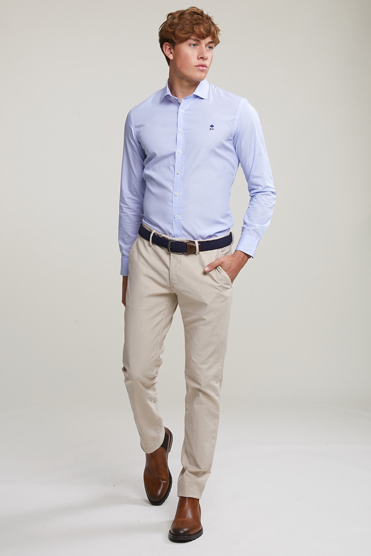 SLIM FIT STRIPED SHIRT BLUE/WHITE 3
