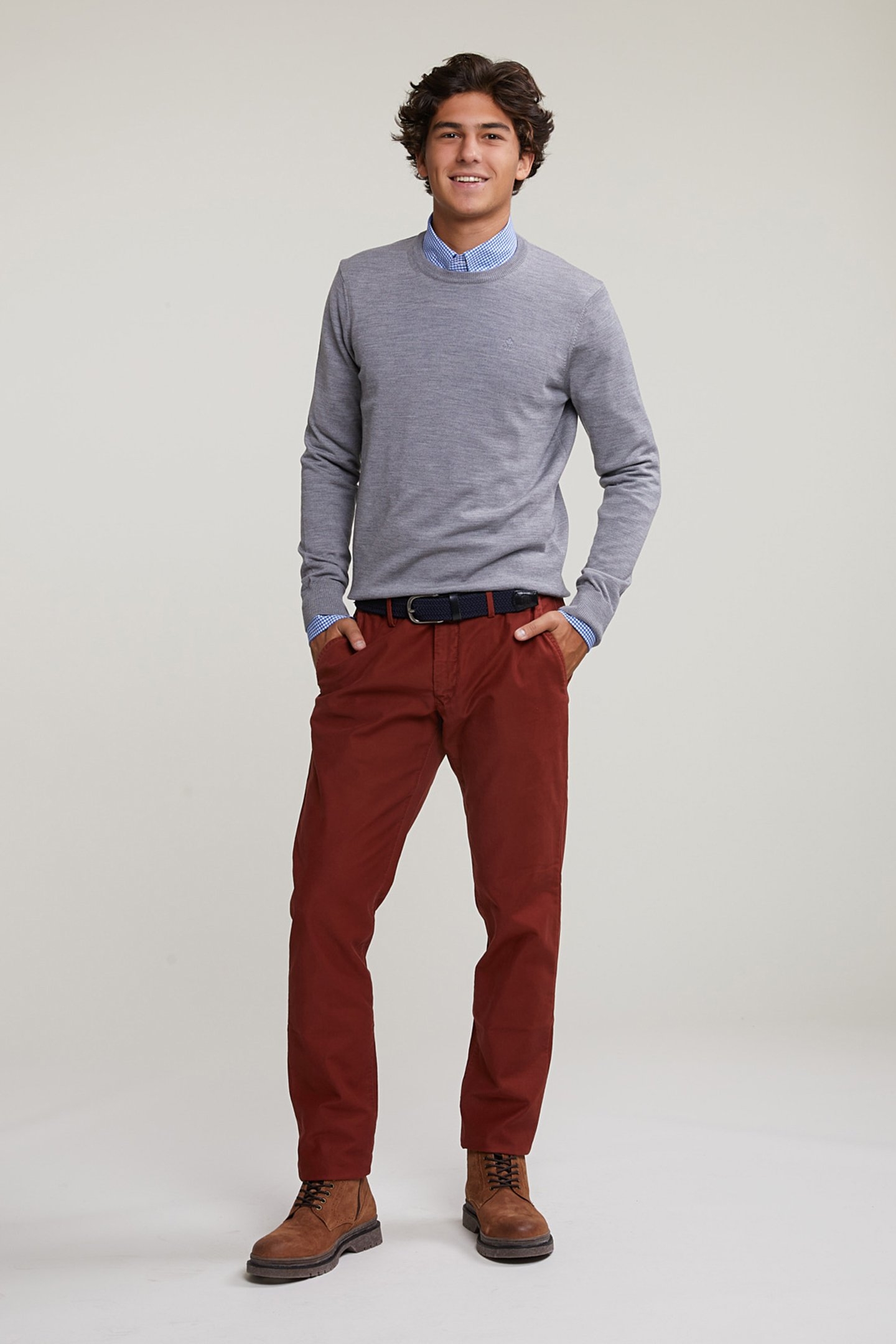 CUSTOM FIT MERINO CREW NECK PULLOVER INOX MIX 3