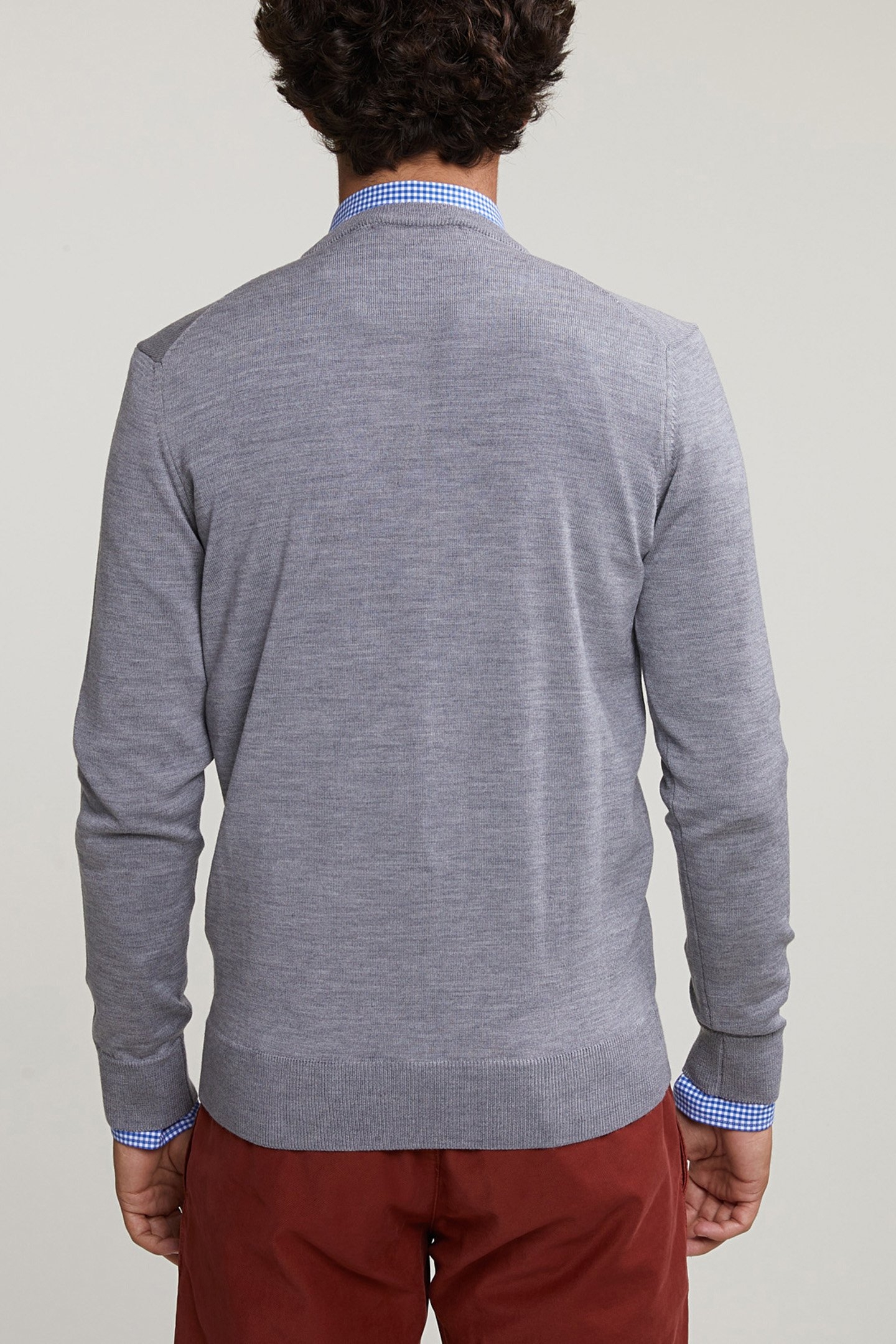 CUSTOM FIT MERINO CREW NECK PULLOVER INOX MIX 2