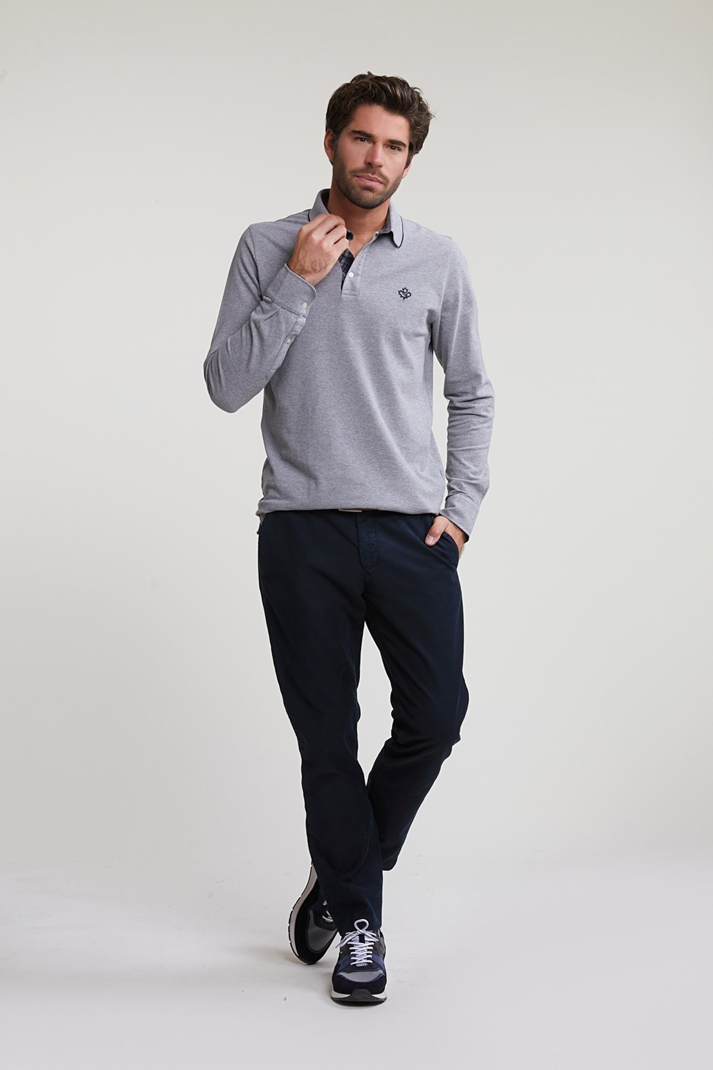 CUSTOM FIT COTTON POLO INOX MIX 3