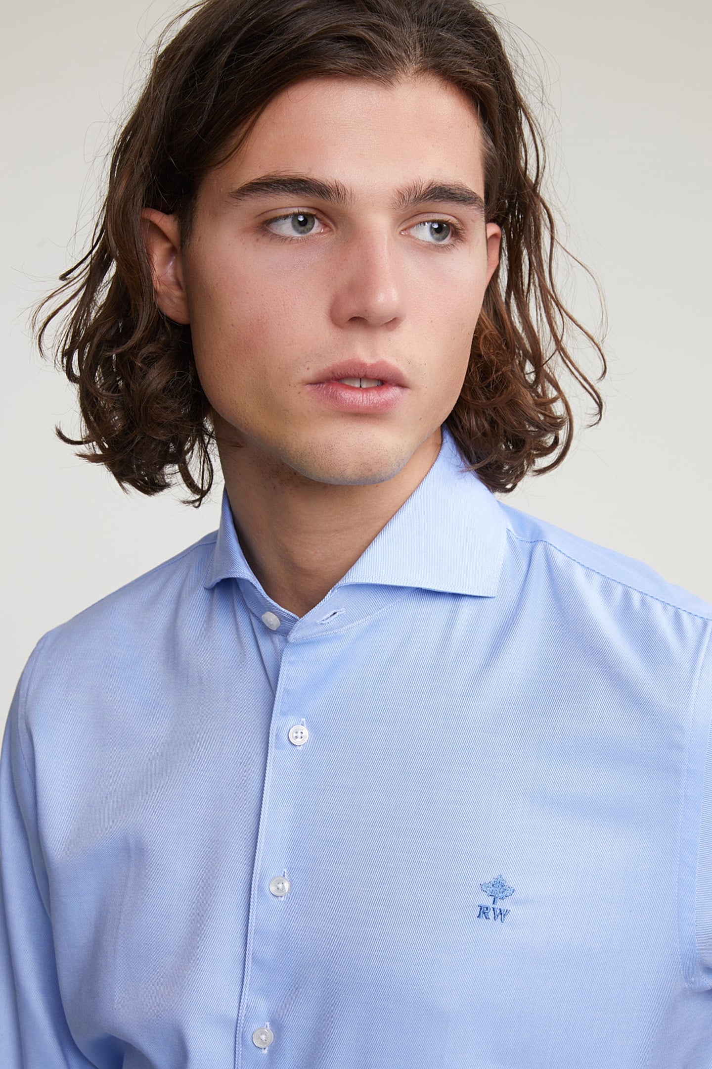 REGULAR FIT COTTON SHIRT BLUE 3